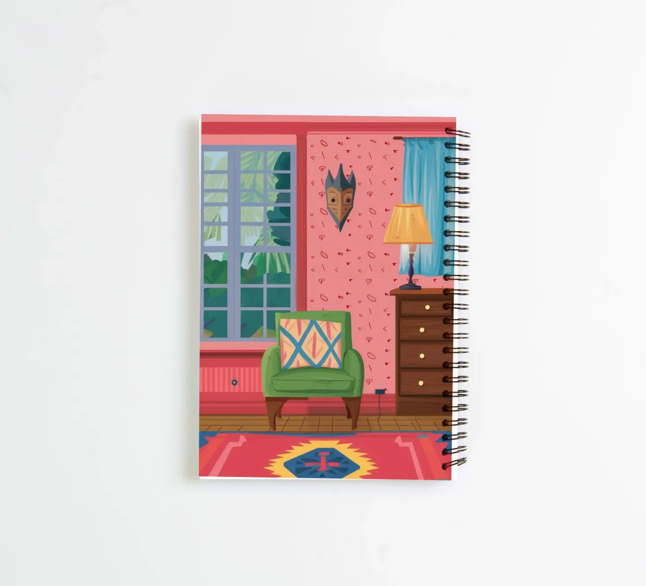 Masked Window Stillness spiral notebook by Tiga Bersama