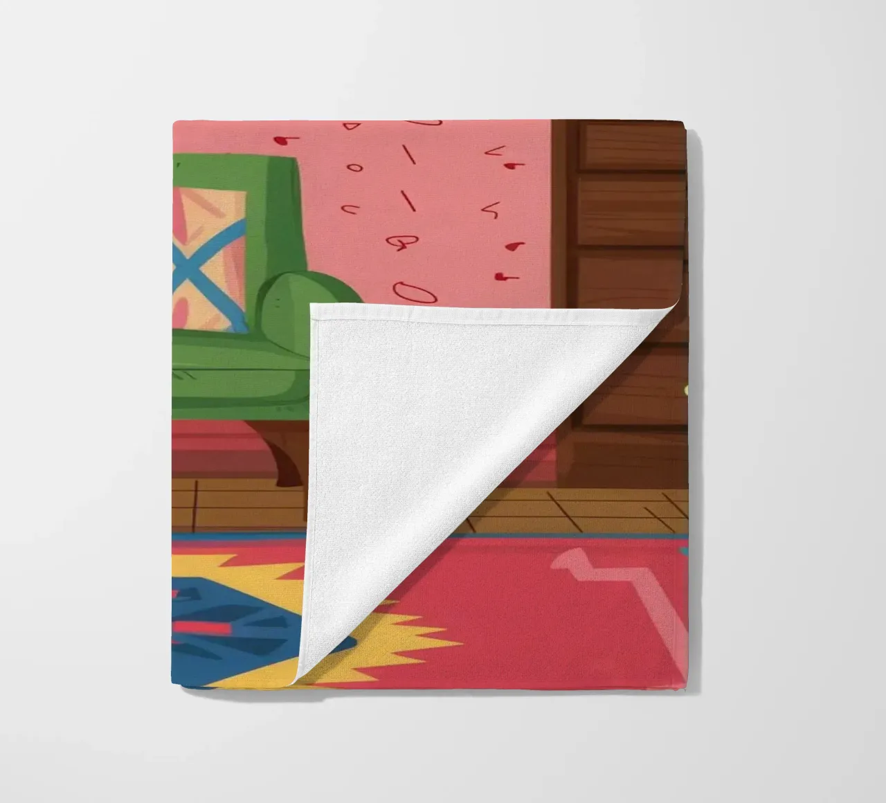 Masked Window Stillness beach towel by Tiga Bersama