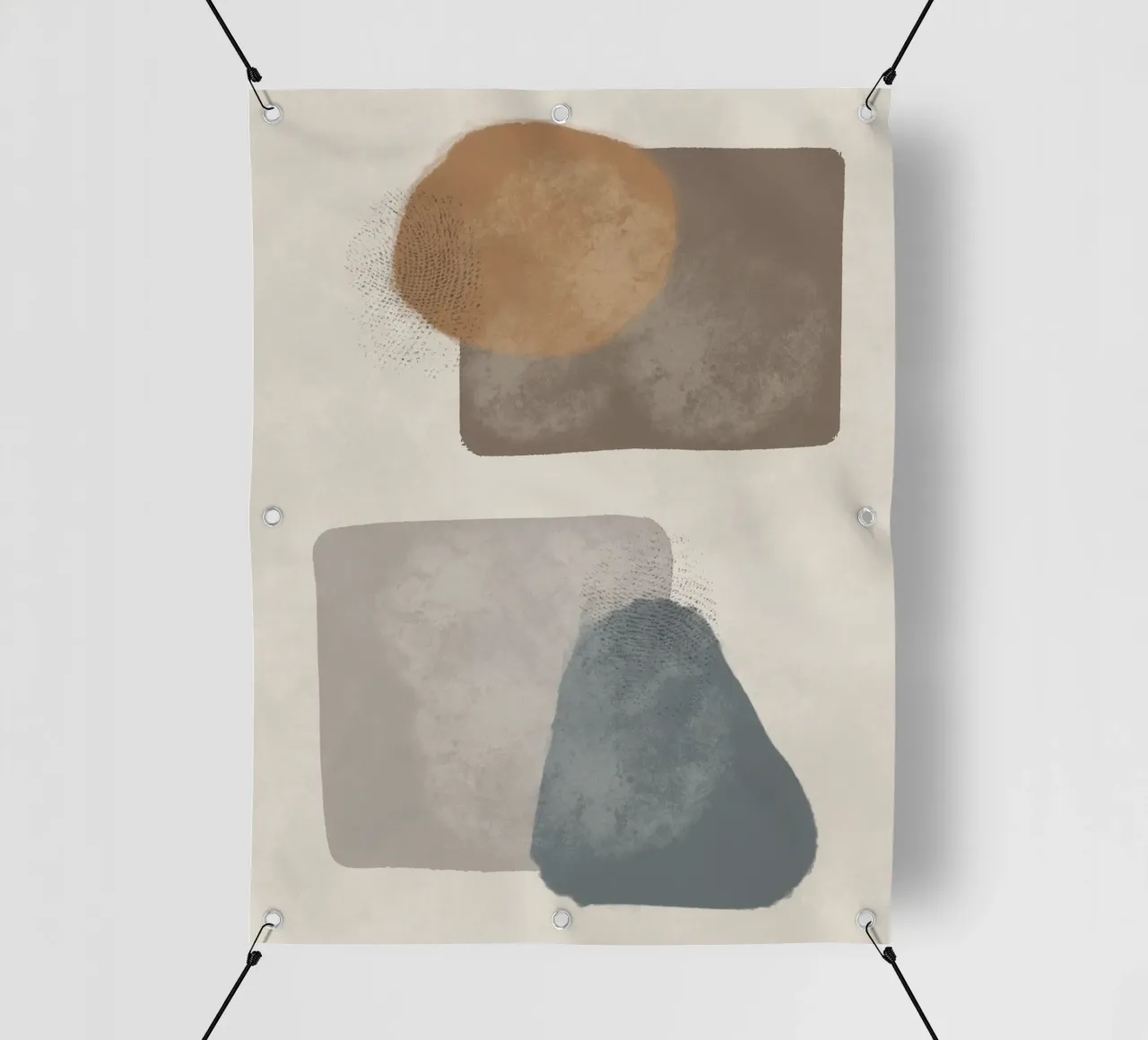 Modern abstract in earth tones telo in pvc da Imaginative