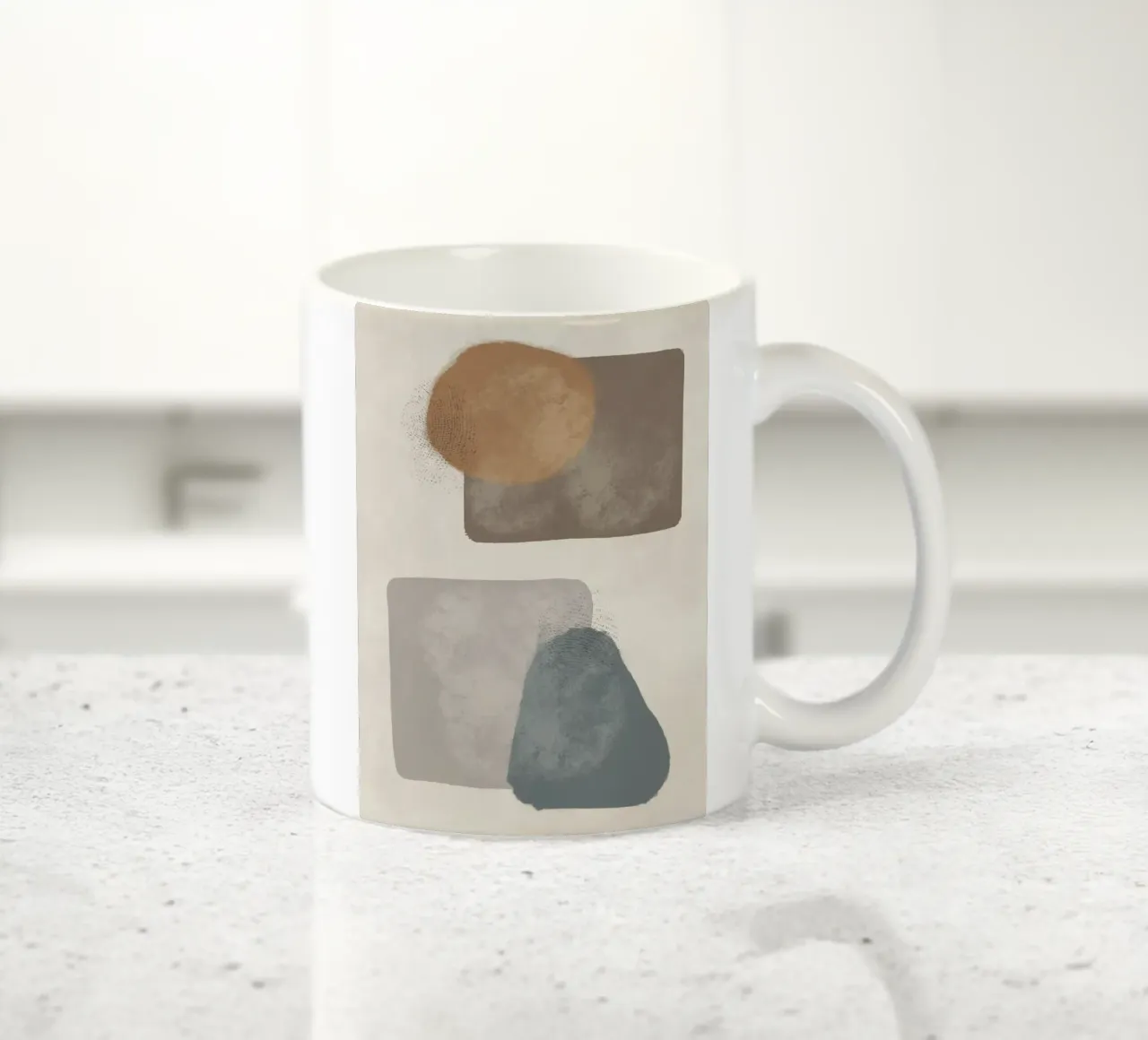 Modern abstract in earth tones tazza in ceramica da Imaginative