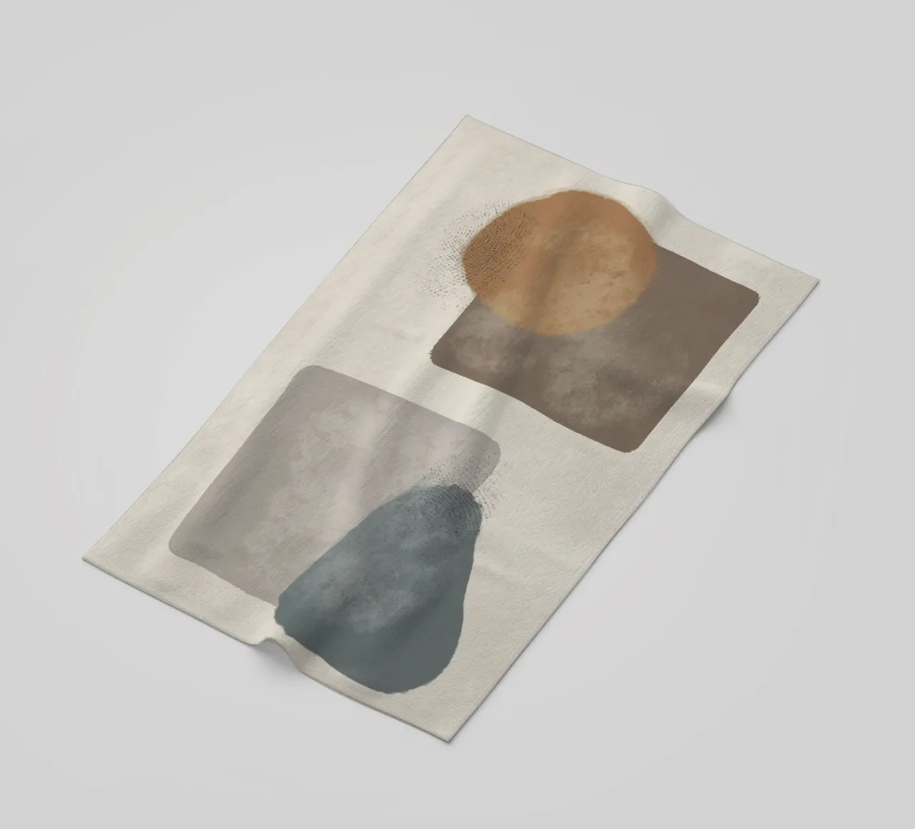 Modern abstract in earth tones telo mare da Imaginative