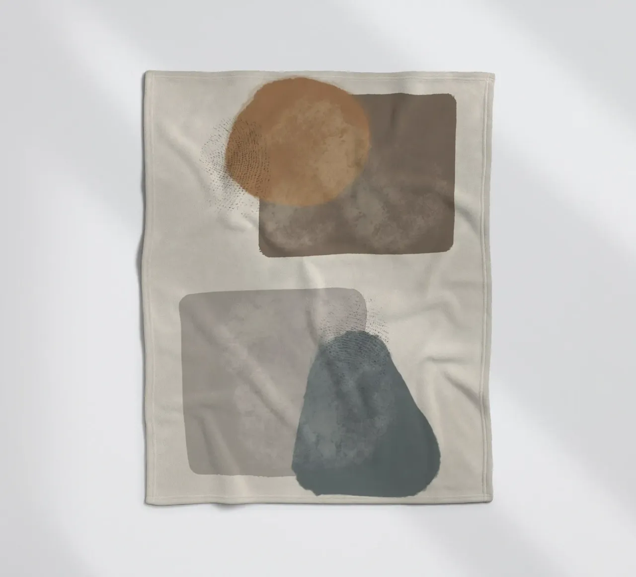 Modern abstract in earth tones coperta in pile da Imaginative