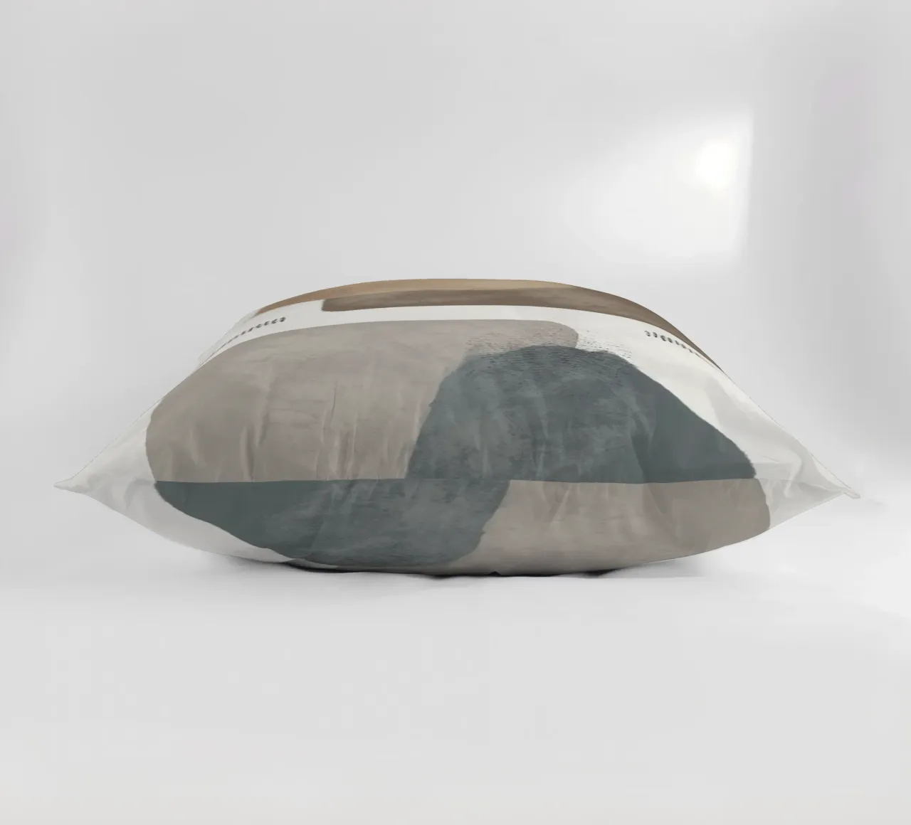 Modern abstract organic shapes in earth tones cuscino da Imaginative