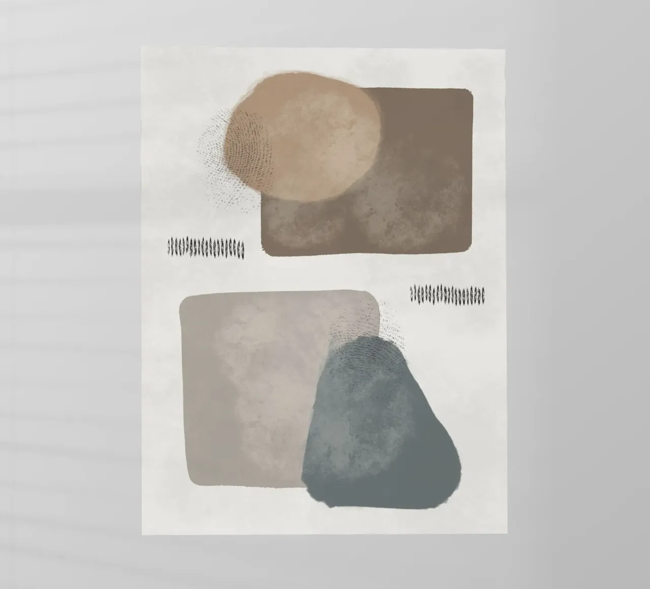Modern abstract organic shapes in earth tones pellicola backlit da Imaginative