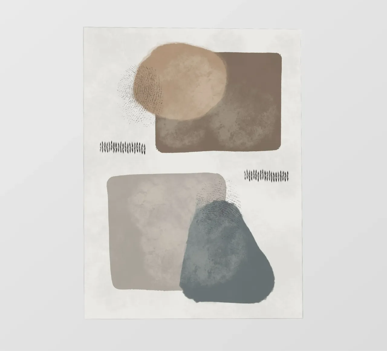 Modern abstract organic shapes in earth tones pellicola backlit da Imaginative