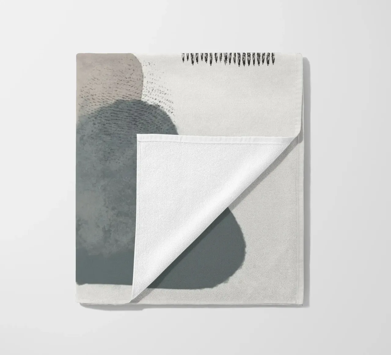 Modern abstract organic shapes in earth tones telo mare da Imaginative