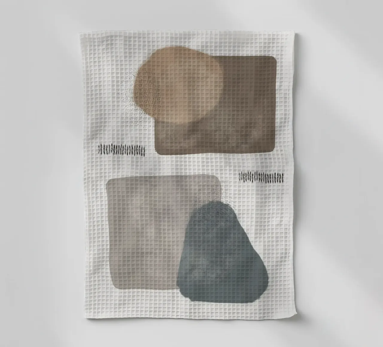 Modern abstract organic shapes in earth tones canovaccio da cucina da Imaginative