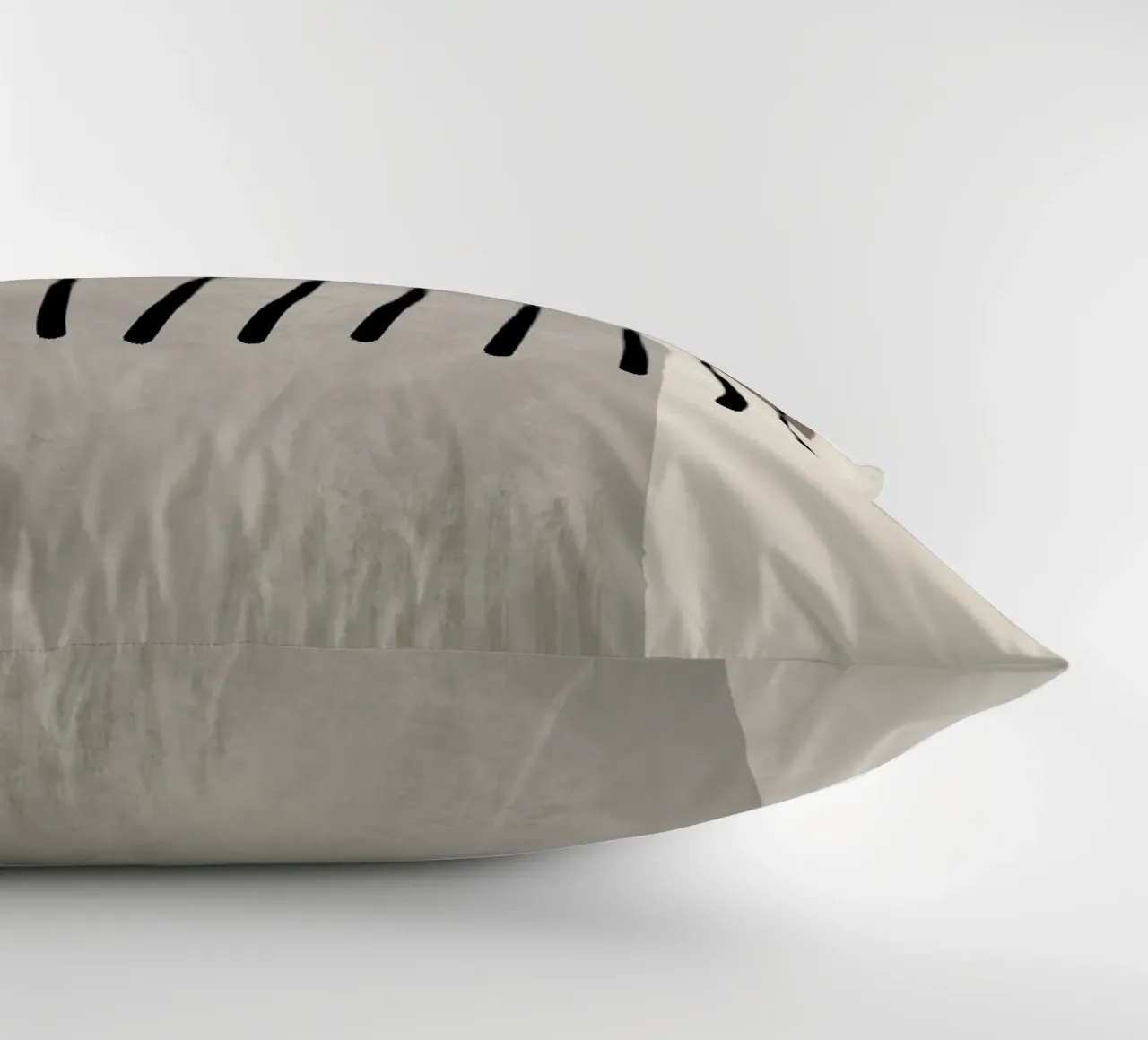 Modern abstract organic shapes and lines in earth tones cuscino da Imaginative