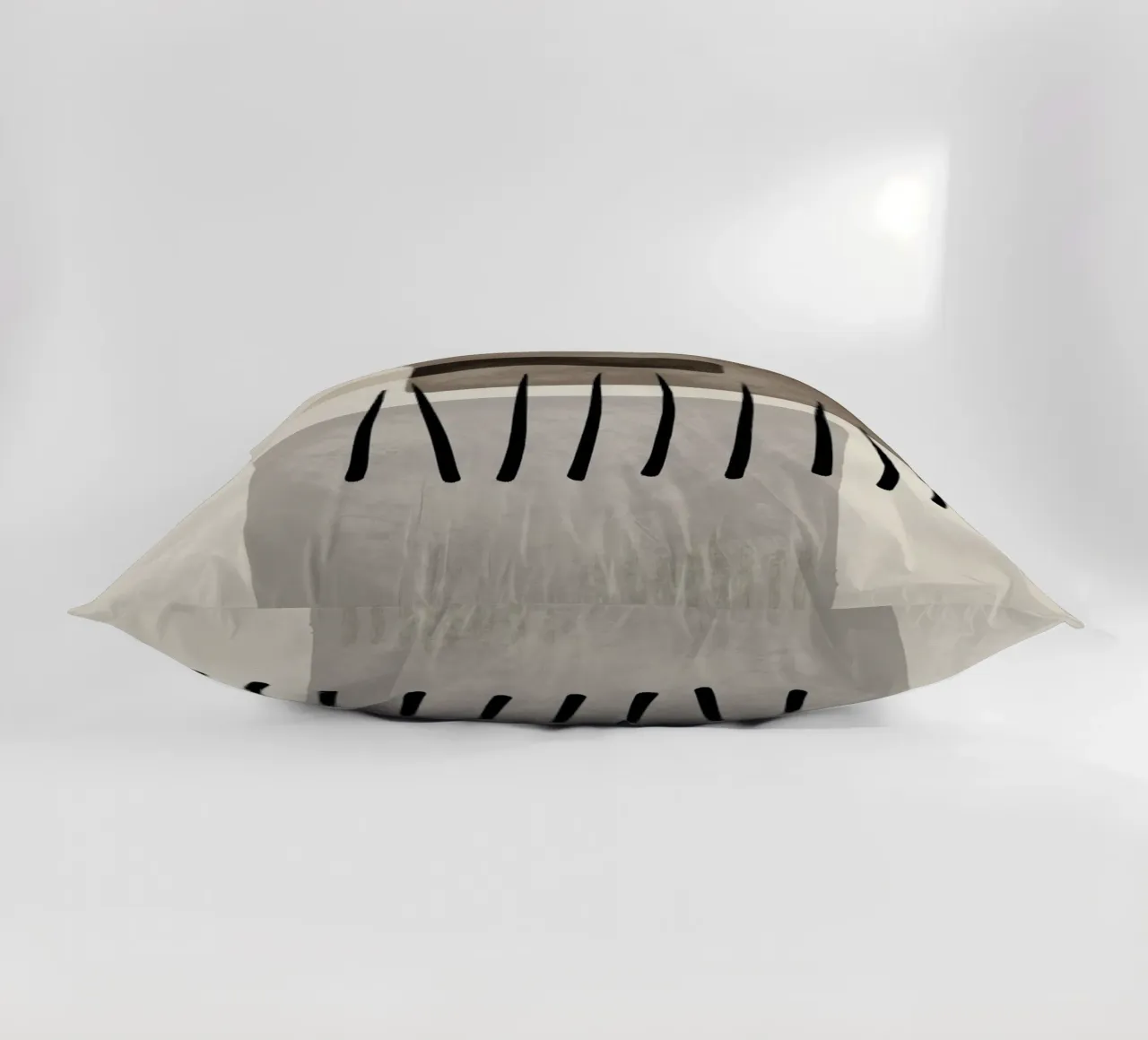 Modern abstract organic shapes and lines in earth tones cuscino da Imaginative
