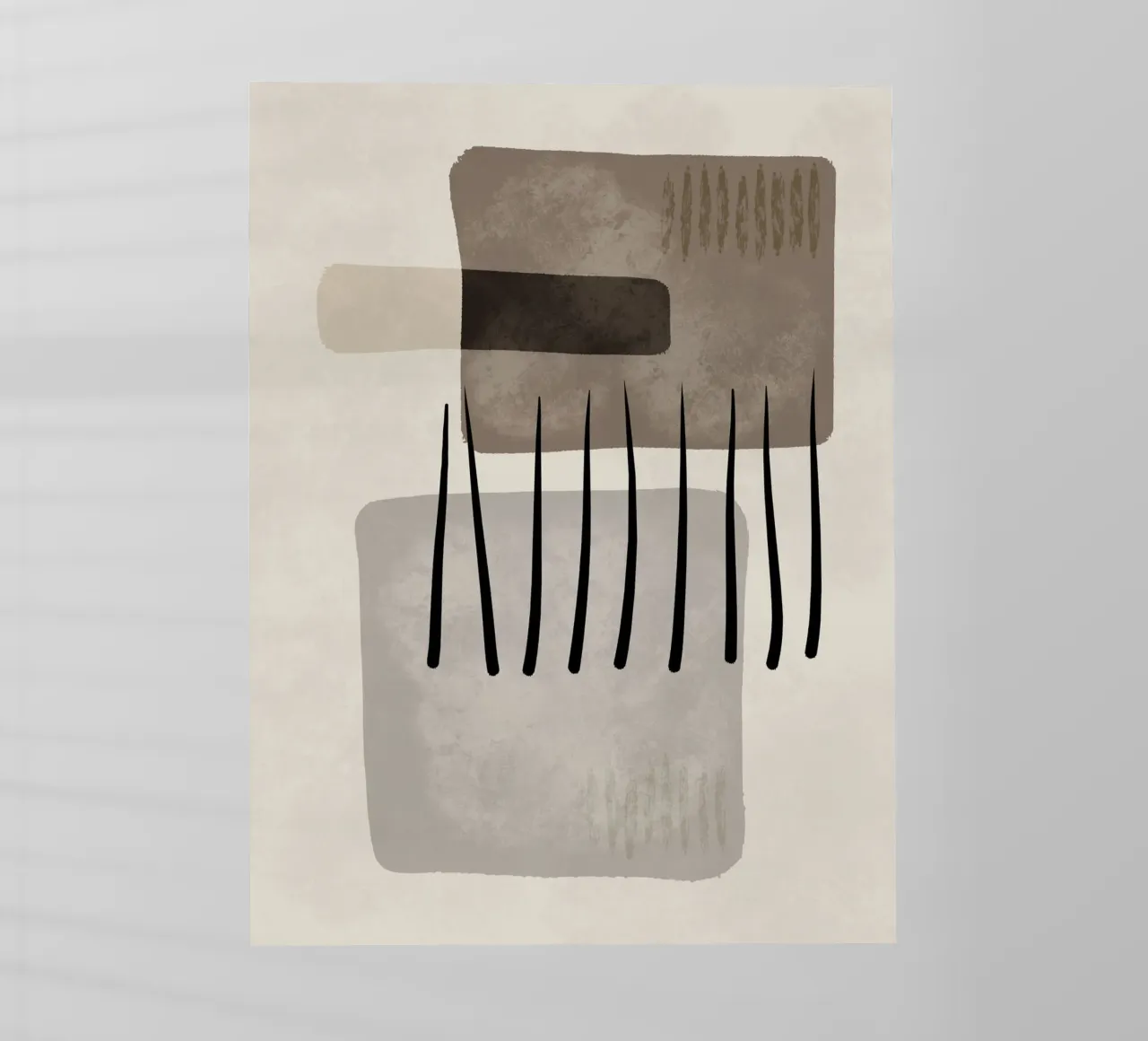 Modern abstract organic shapes and lines in earth tones pellicola backlit da Imaginative