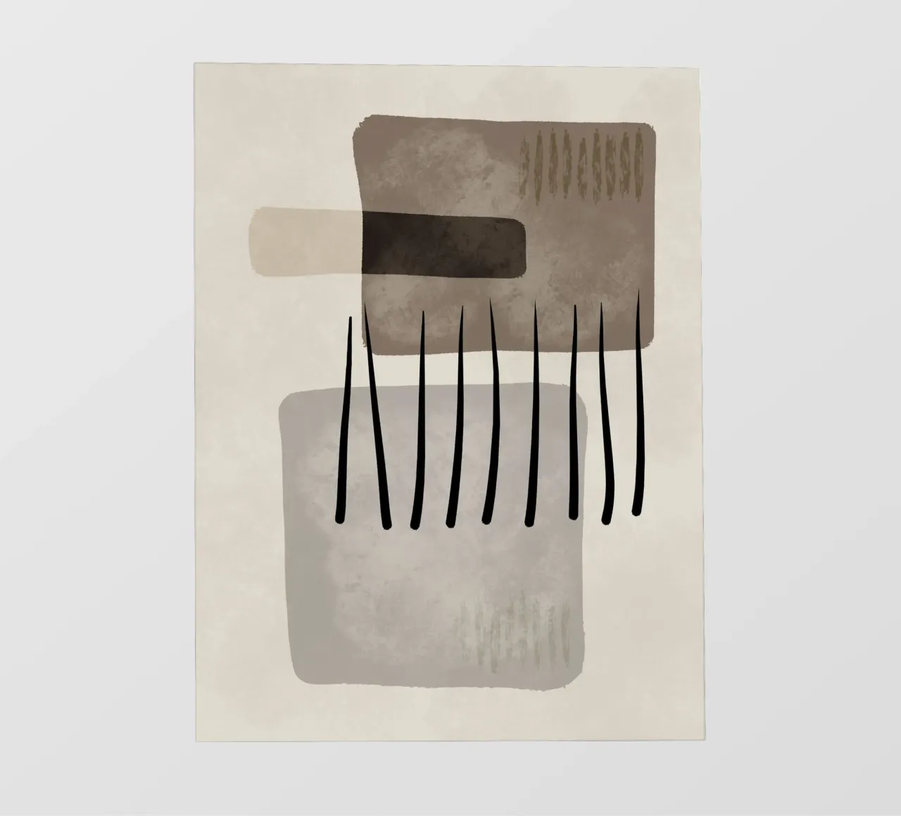 Modern abstract organic shapes and lines in earth tones telo in pvc da Imaginative