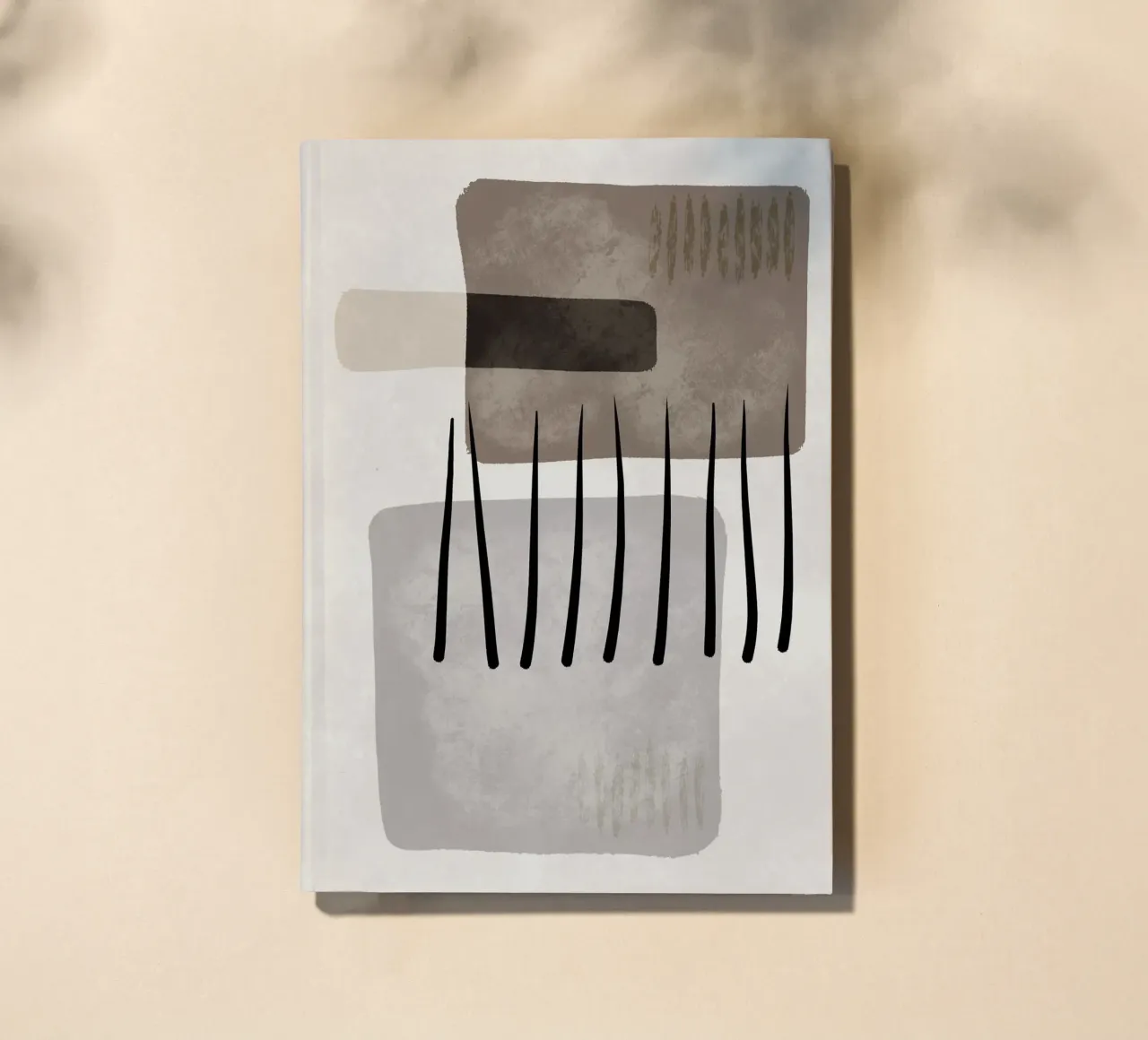 Modern abstract organic shapes and lines in earth tones carnet de notes de Imaginative