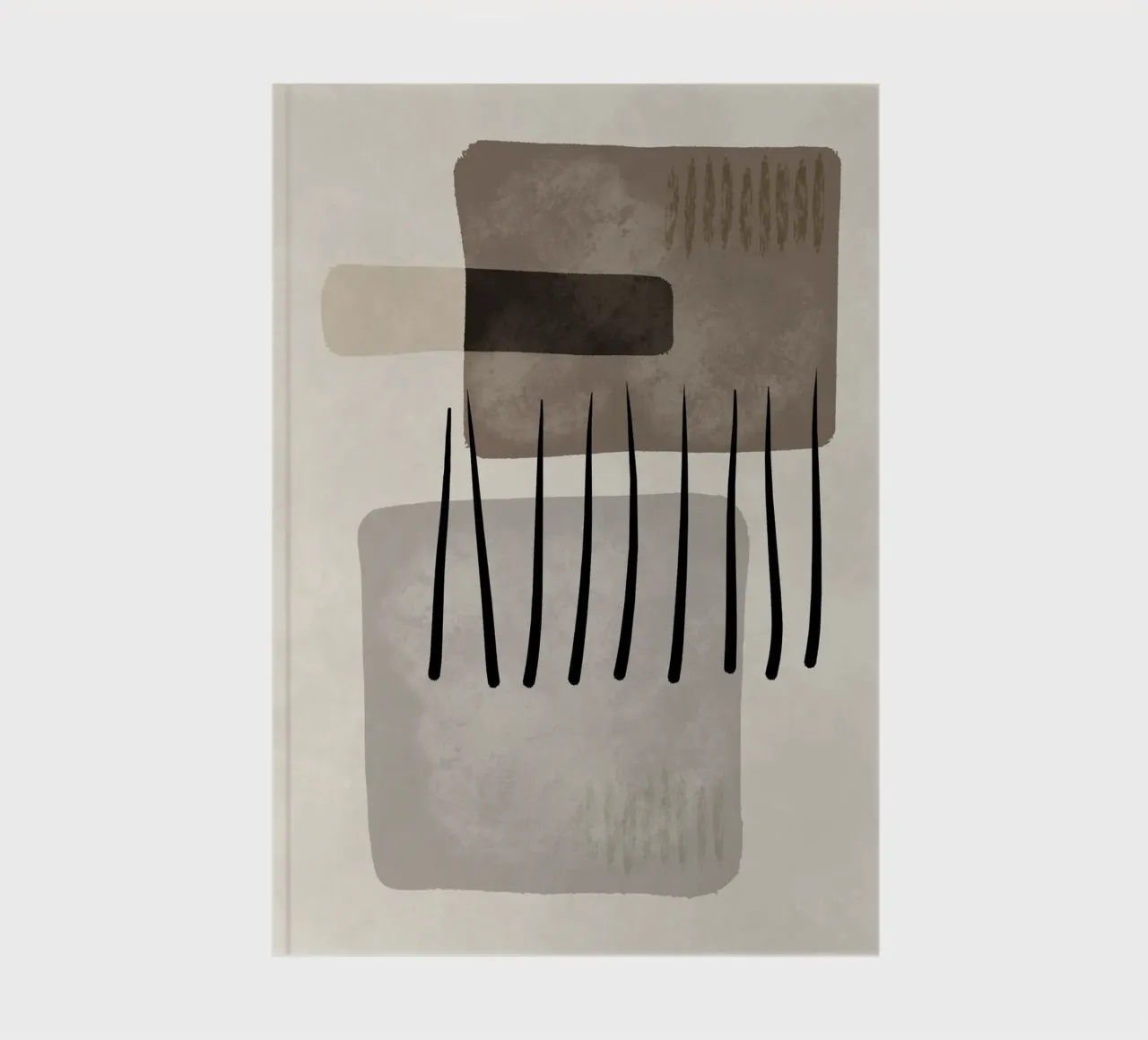 Modern abstract organic shapes and lines in earth tones carnet de notes de Imaginative