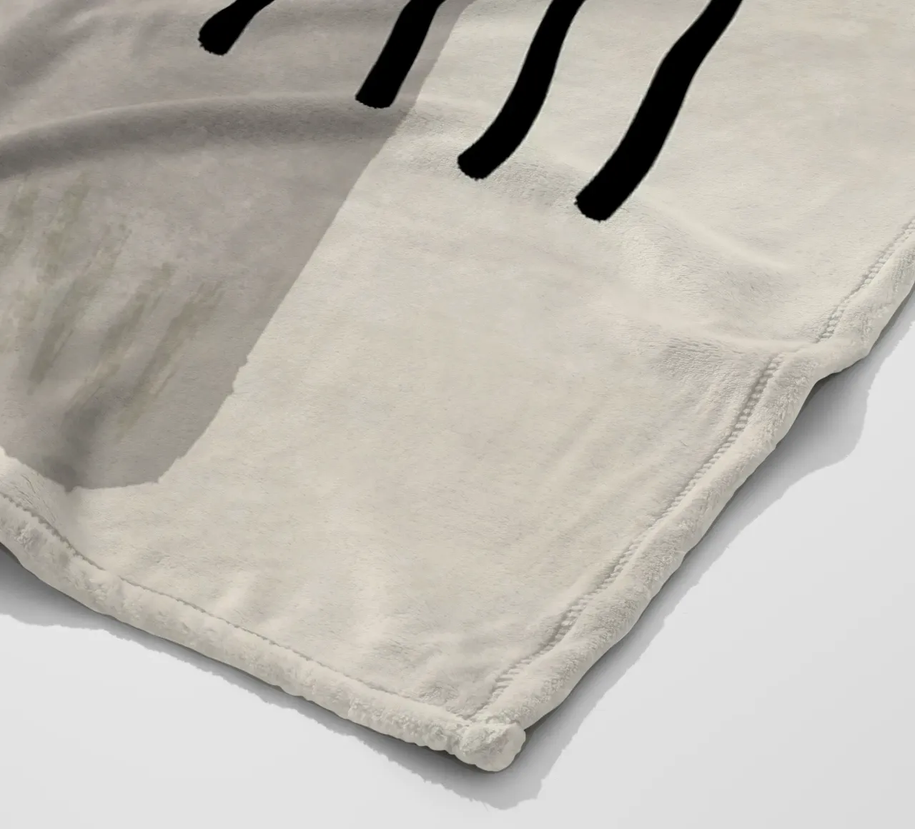 Modern abstract organic shapes and lines in earth tones Fleecedecke von Imaginative