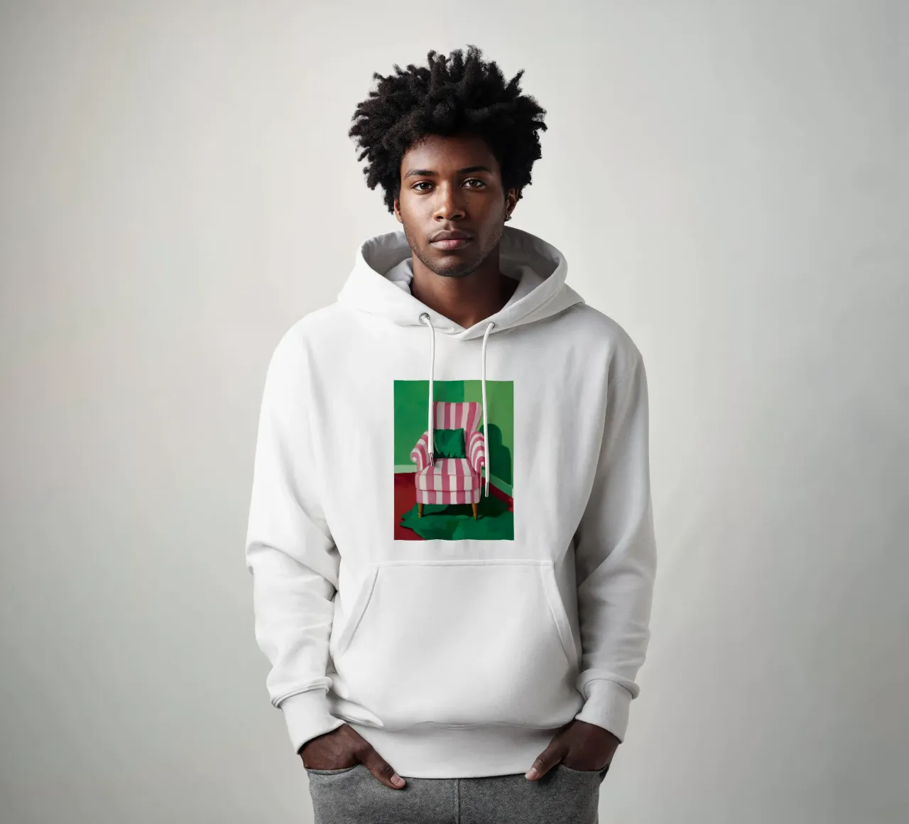 Sedia a righe Shadow felpa con cappuccio da Tiga Bersama