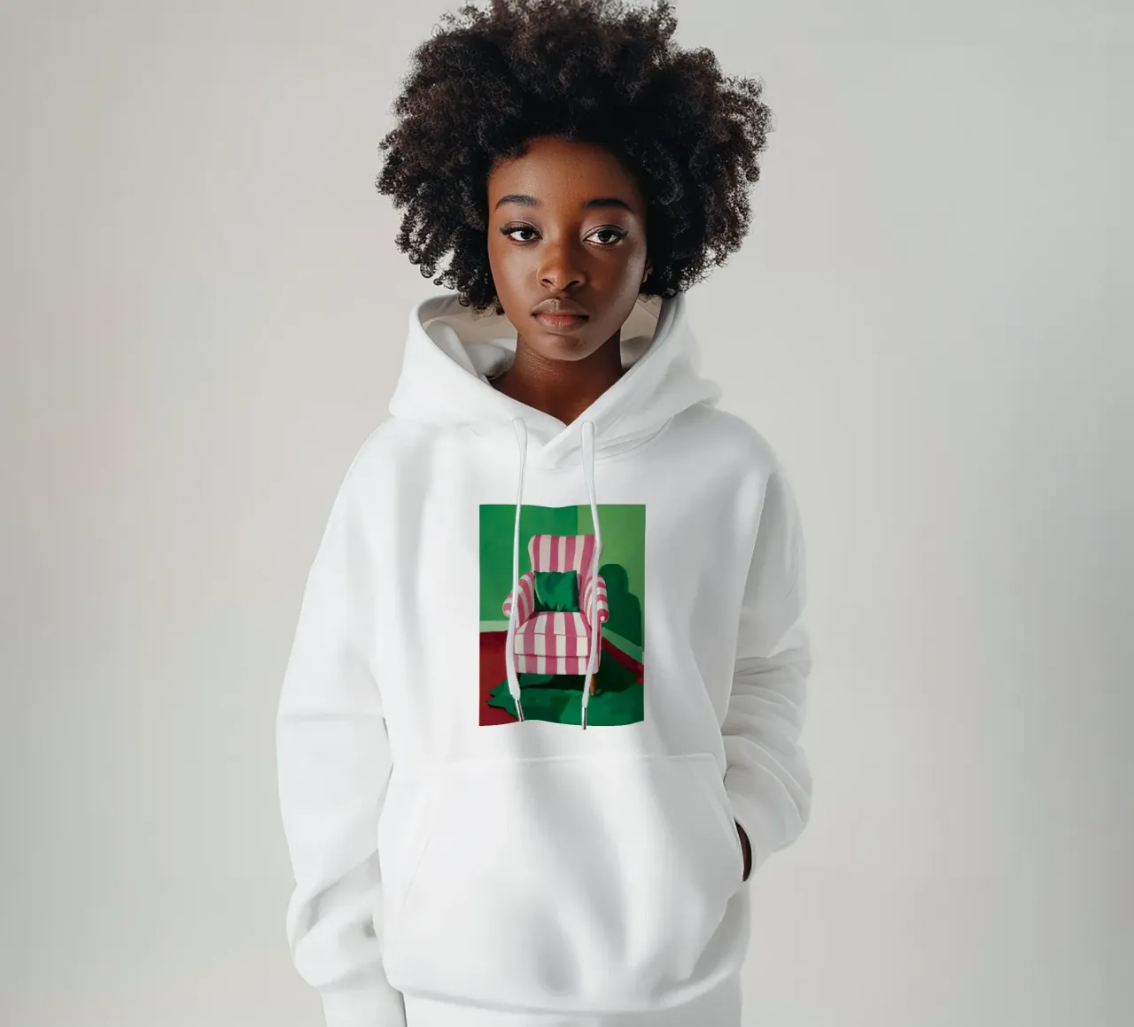 Sedia a righe Shadow felpa con cappuccio da Tiga Bersama