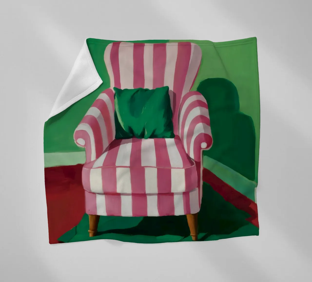 Sedia a righe Shadow coperta in pile da Tiga Bersama
