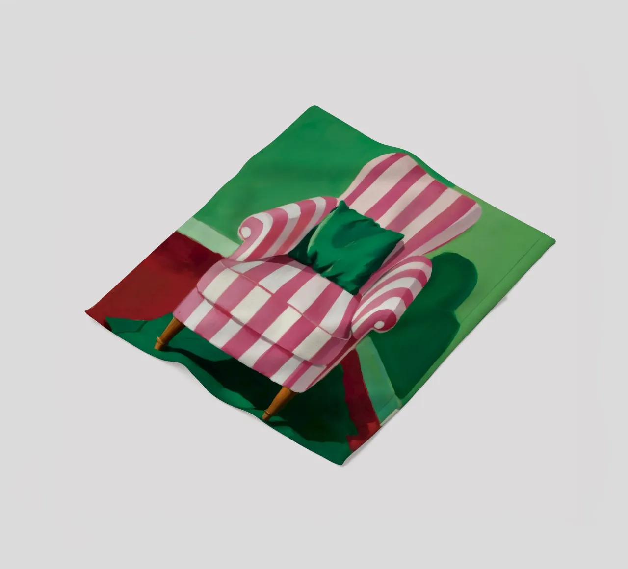 Sedia a righe Shadow coperta in pile da Tiga Bersama