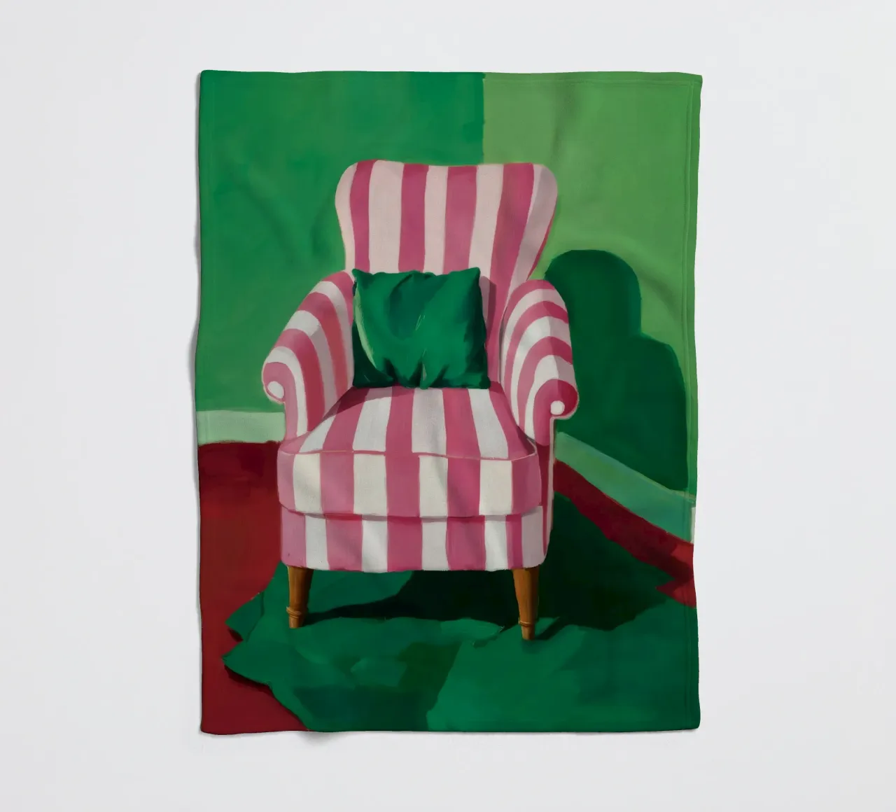 Sedia a righe Shadow coperta in pile da Tiga Bersama