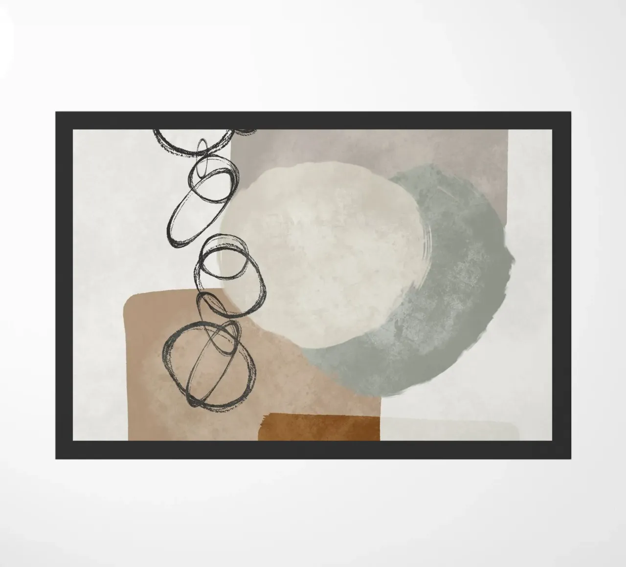 Modern abstract organic shapes and circles in earth tones zerbino da Imaginative