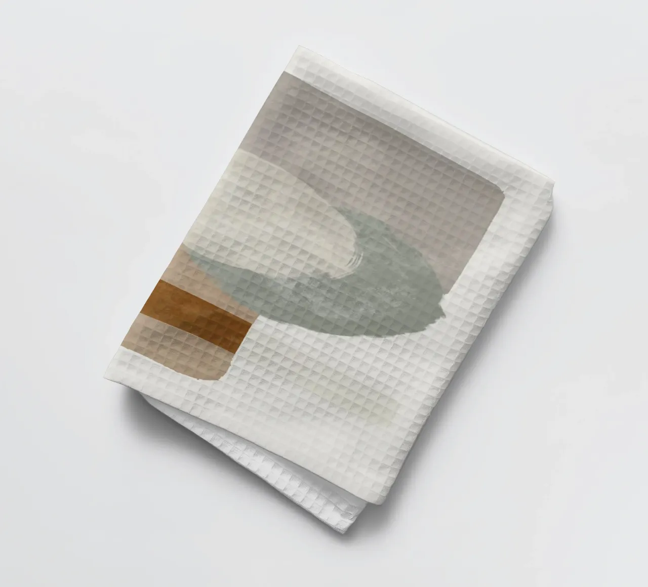 Modern abstract organic shapes and circles in earth tones torchon de Imaginative