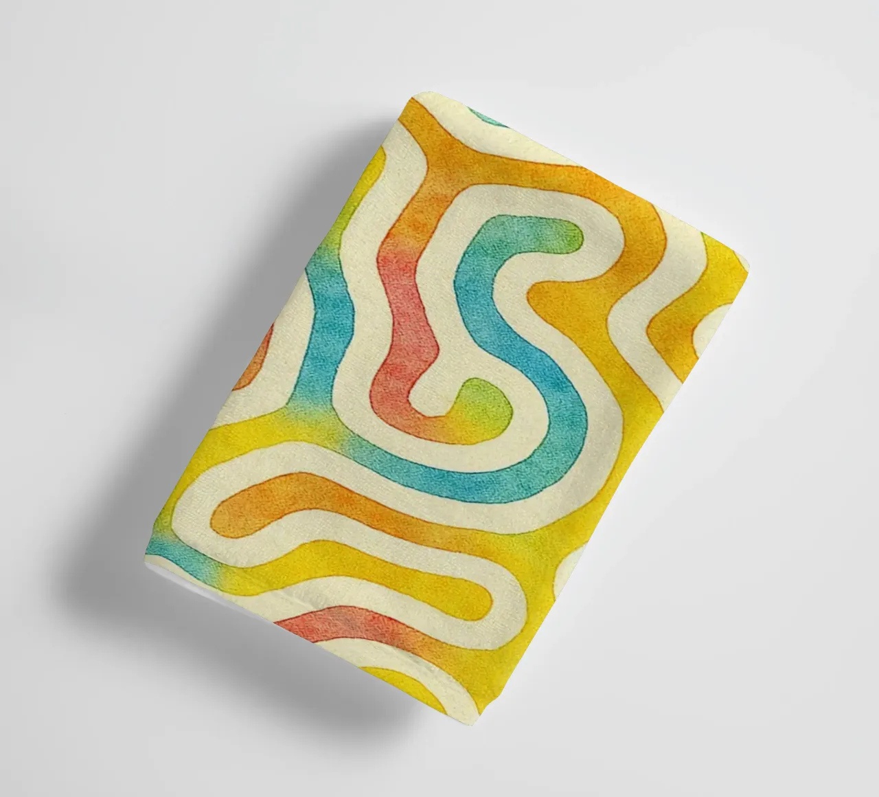 abstract geometric worm line towel by arkhanz