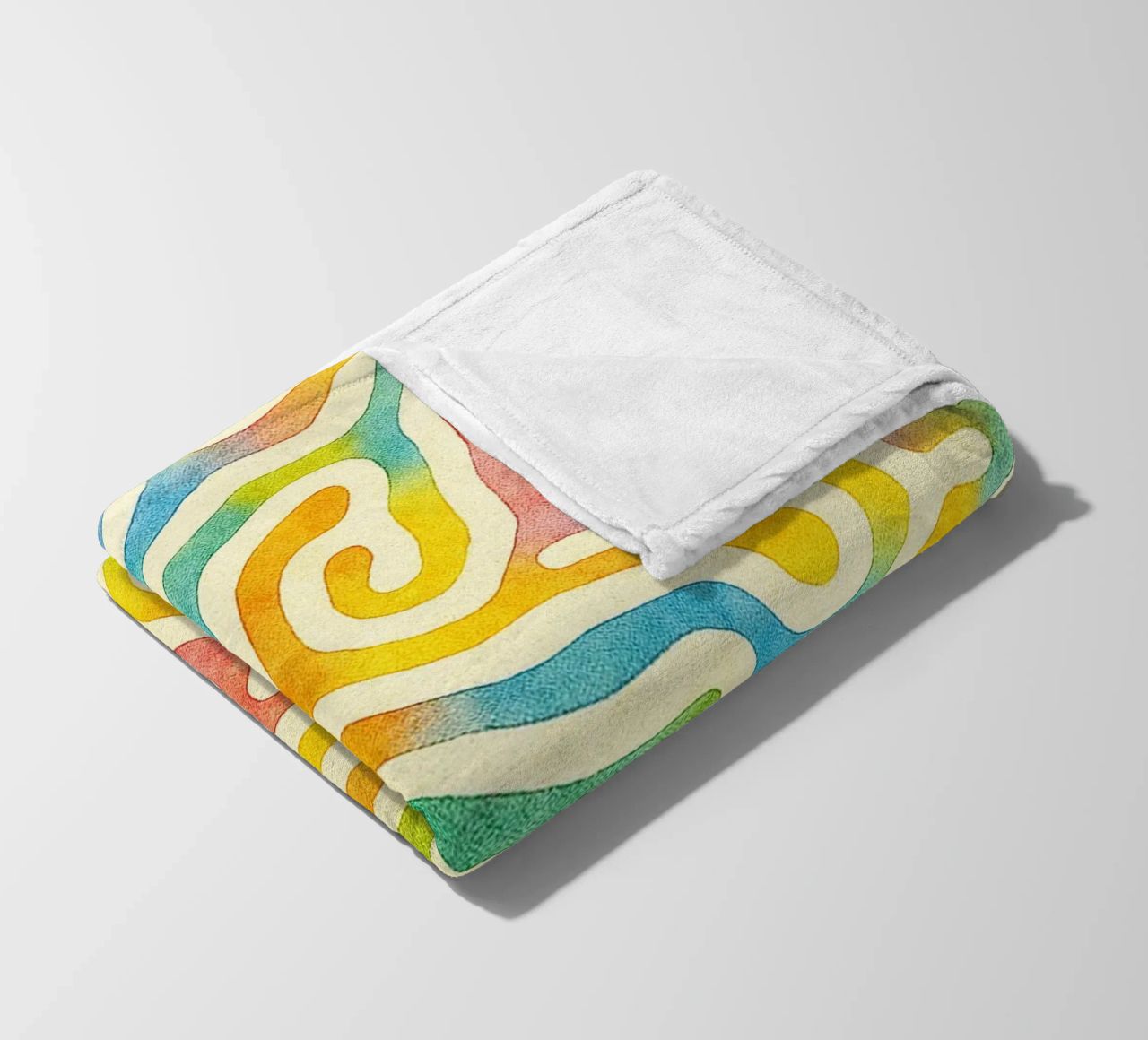 abstract geometric worm line fleece blanket by arkhanz
