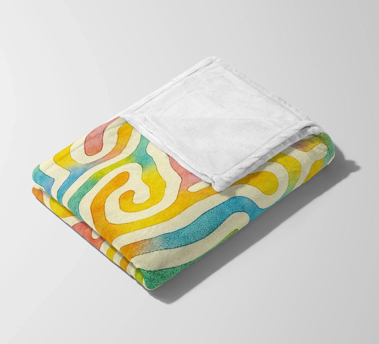 abstract geometric worm line fleece blanket by arkhanz