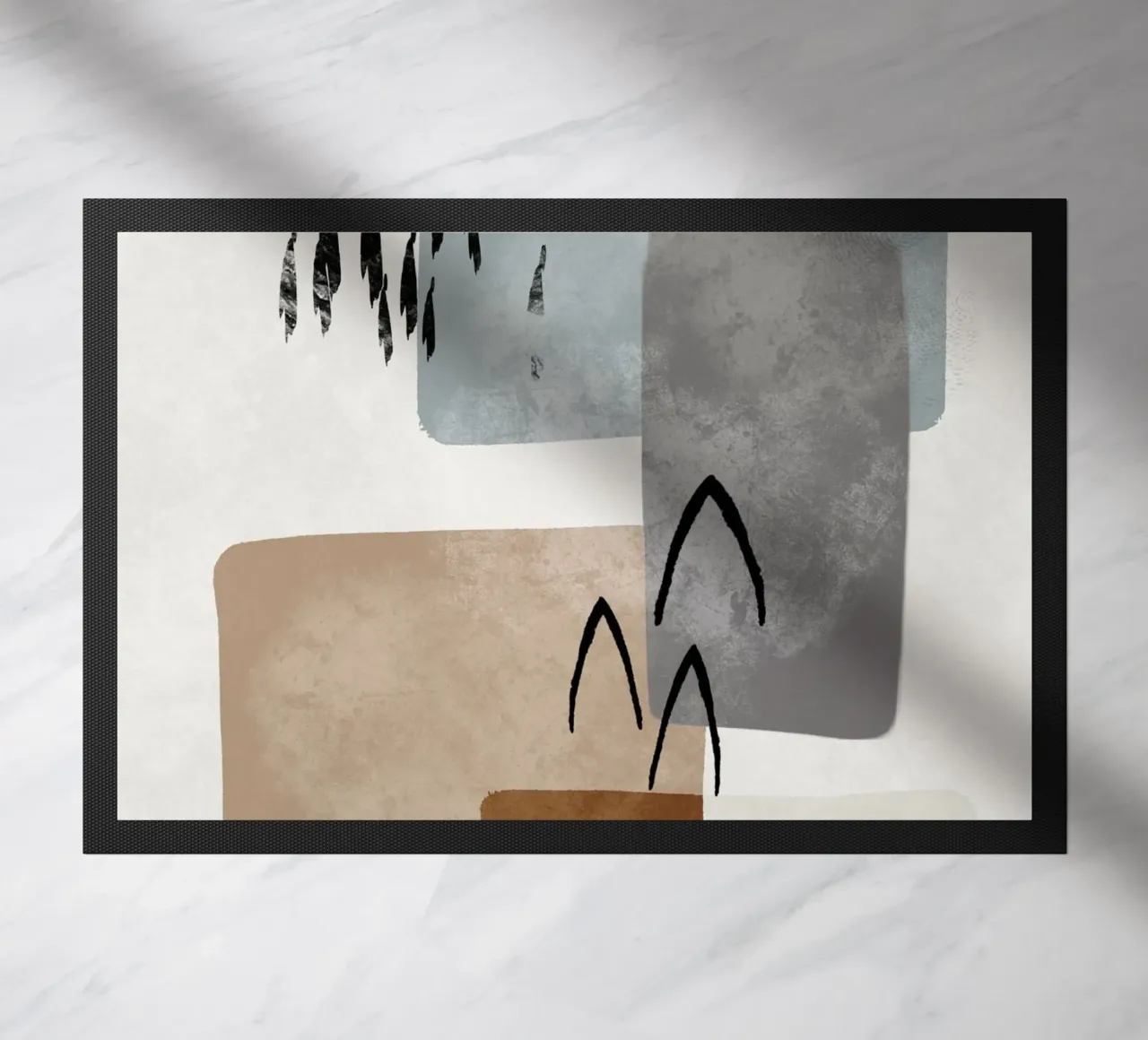 Modern abstract organic shapes and lines in earth tones zerbino da Imaginative