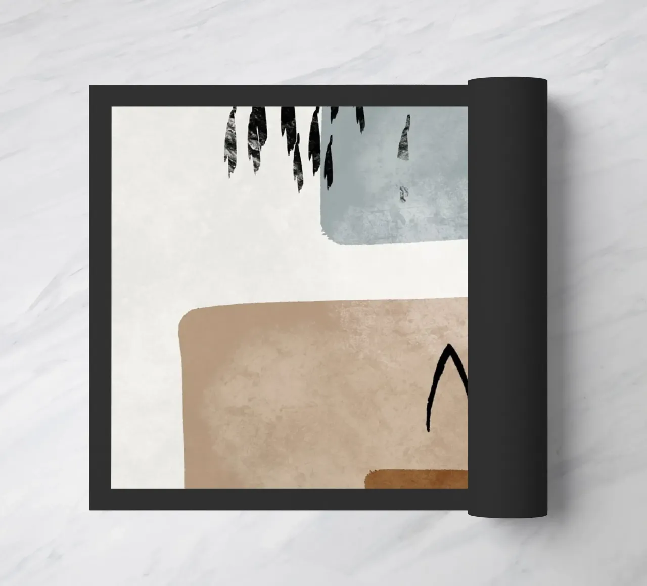 Modern abstract organic shapes and lines in earth tones zerbino da Imaginative