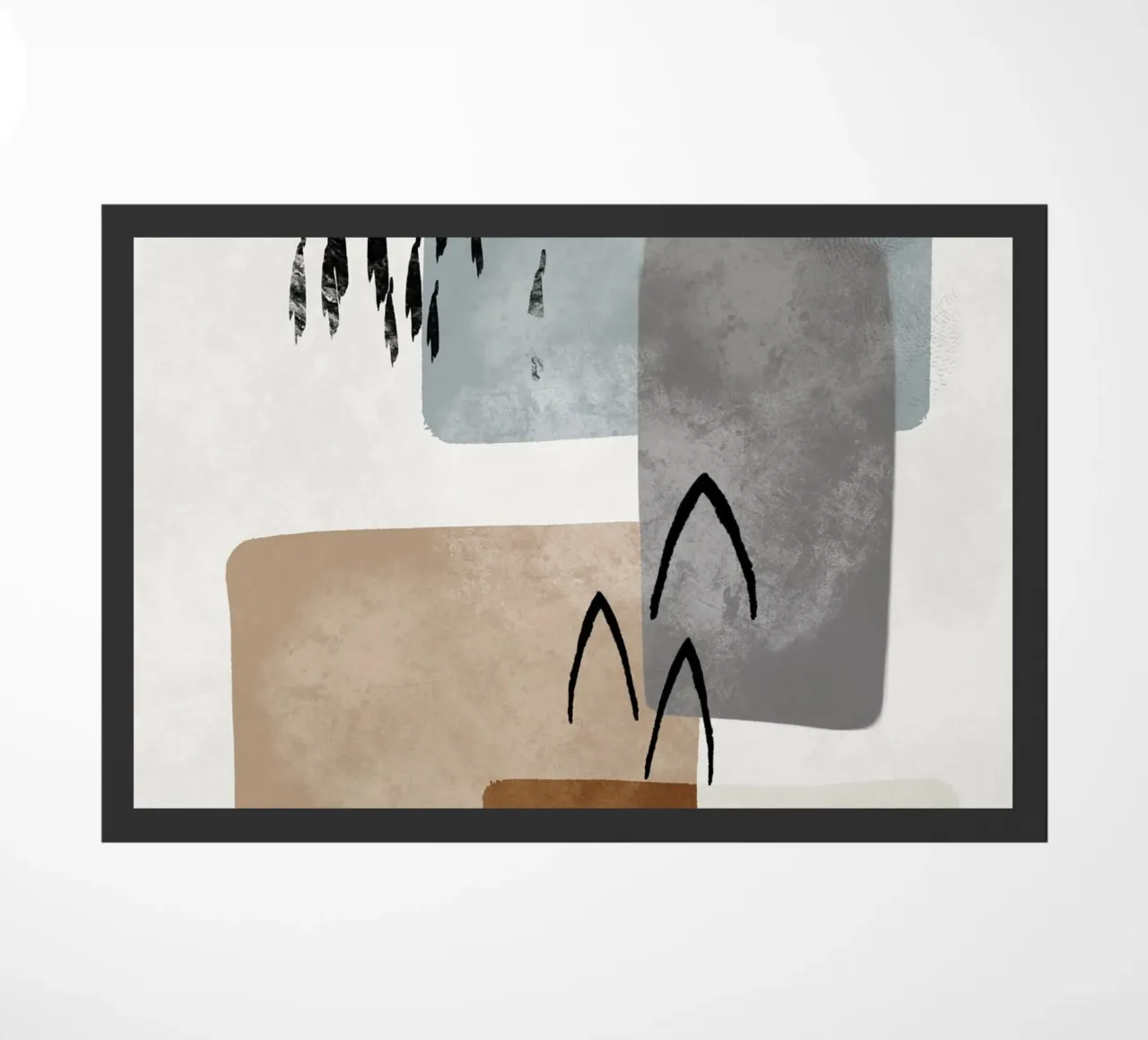 Modern abstract organic shapes and lines in earth tones zerbino da Imaginative