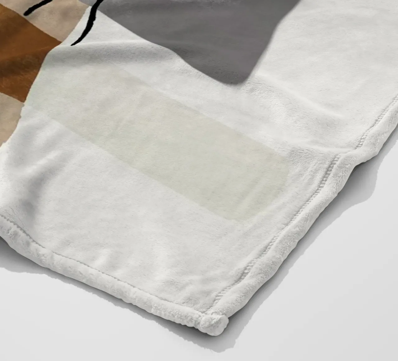 Modern abstract organic shapes and lines in earth tones coperta in pile da Imaginative