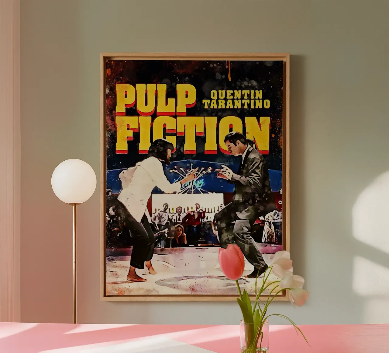 Film Pulp Fiction 3 Arte tela con Cornice a cassetta da ontoseno