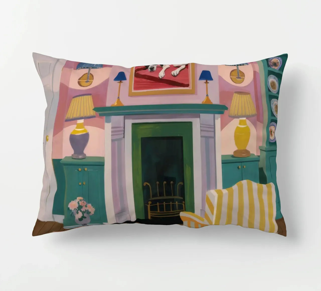 Fireplace Reading Nook decorative cushion by Tiga Bersama