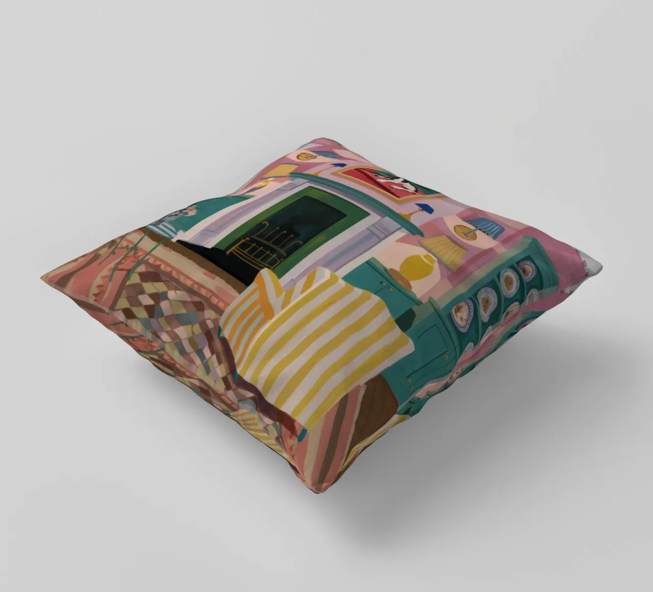 Fireplace Reading Nook decorative cushion by Tiga Bersama