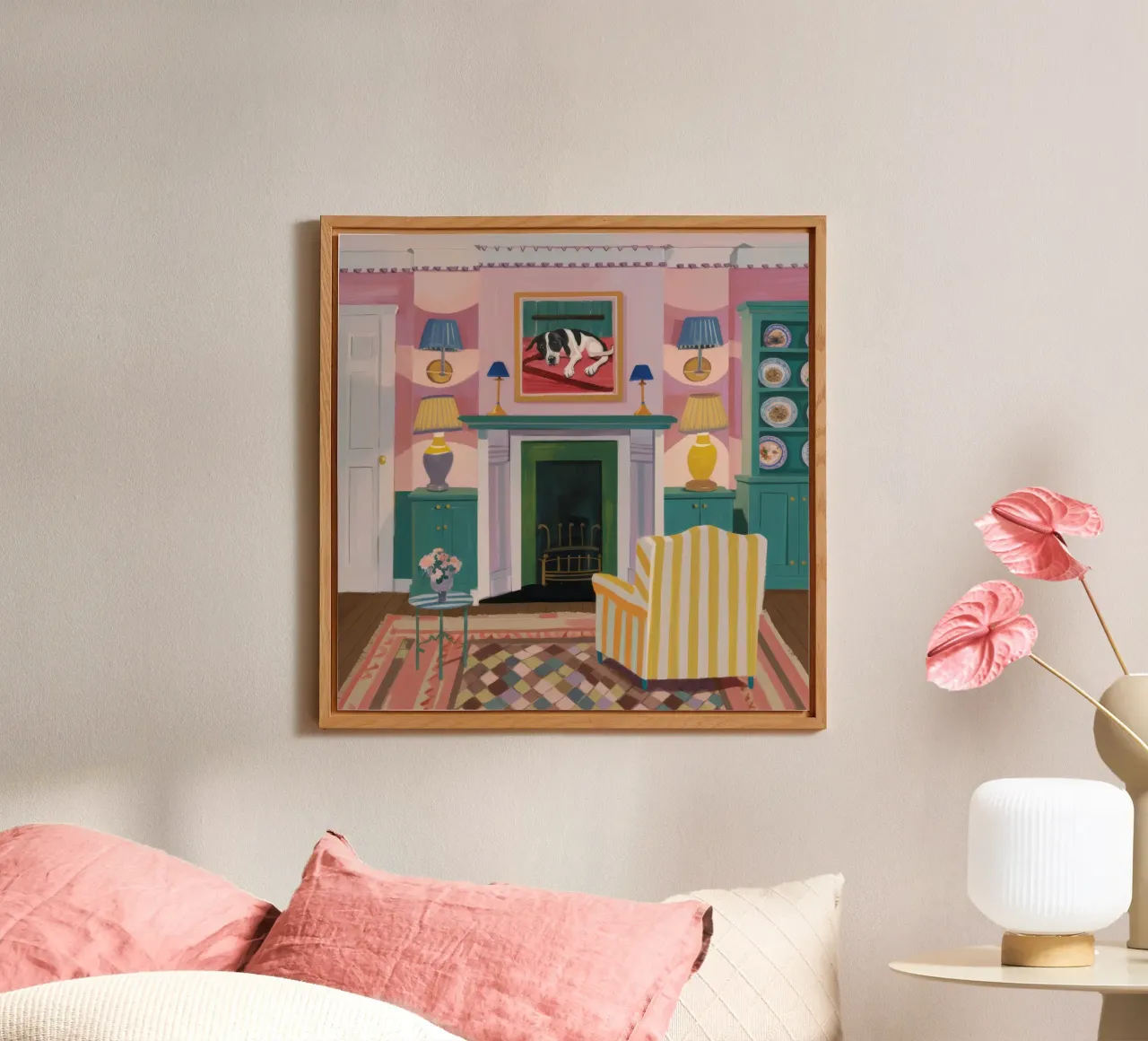 Fireplace Reading Nook alu-dibond by Tiga Bersama