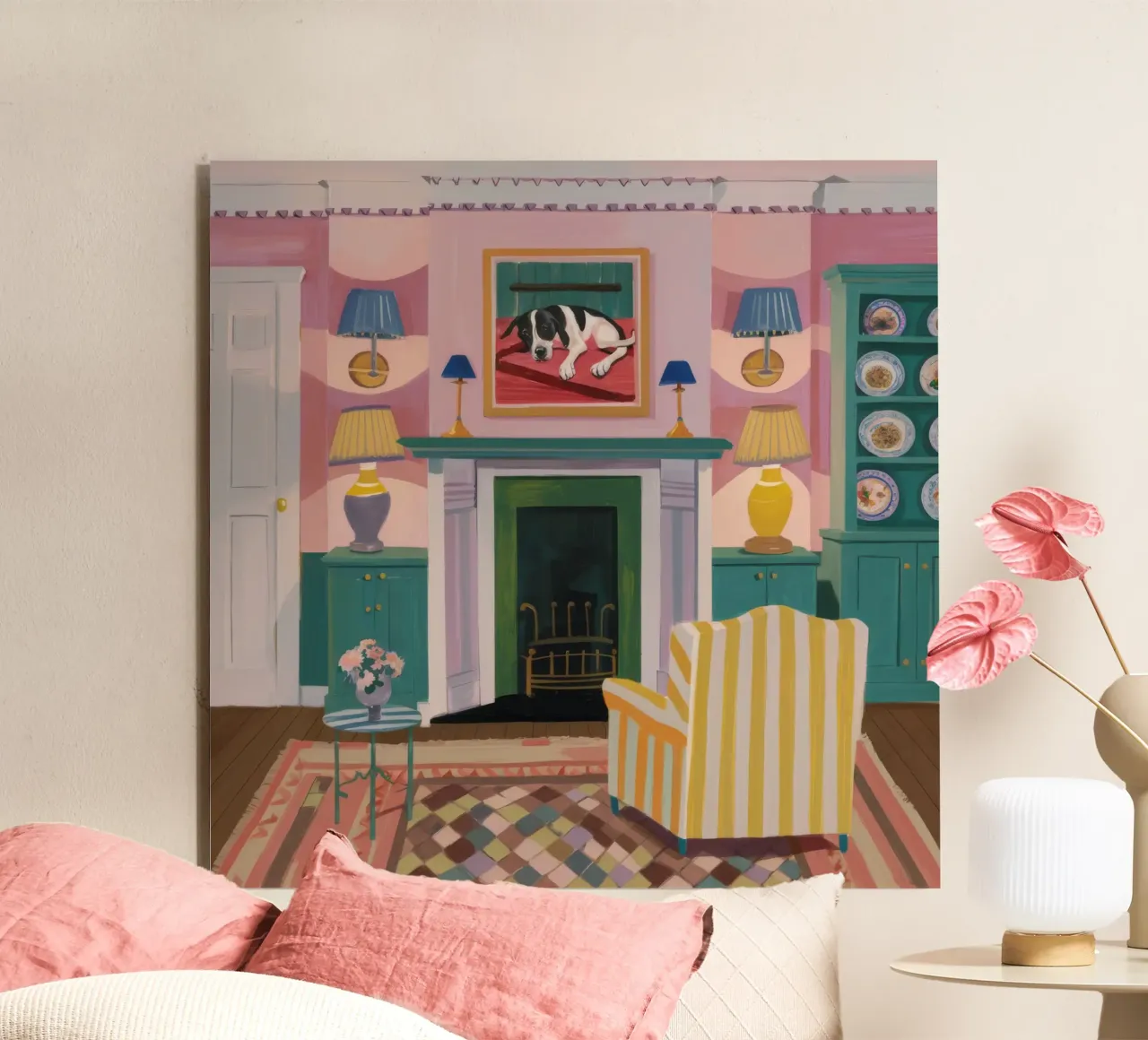 Fireplace Reading Nook alu-dibond by Tiga Bersama