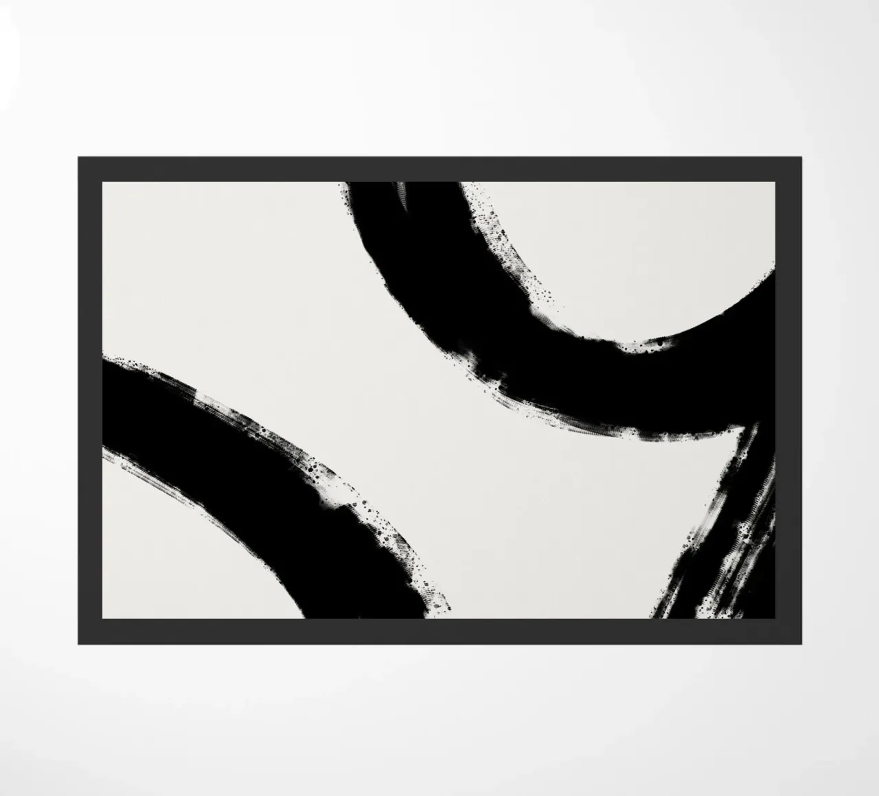 Minimalist Japandi artwork with black brushstrokes V zerbino da Imaginative