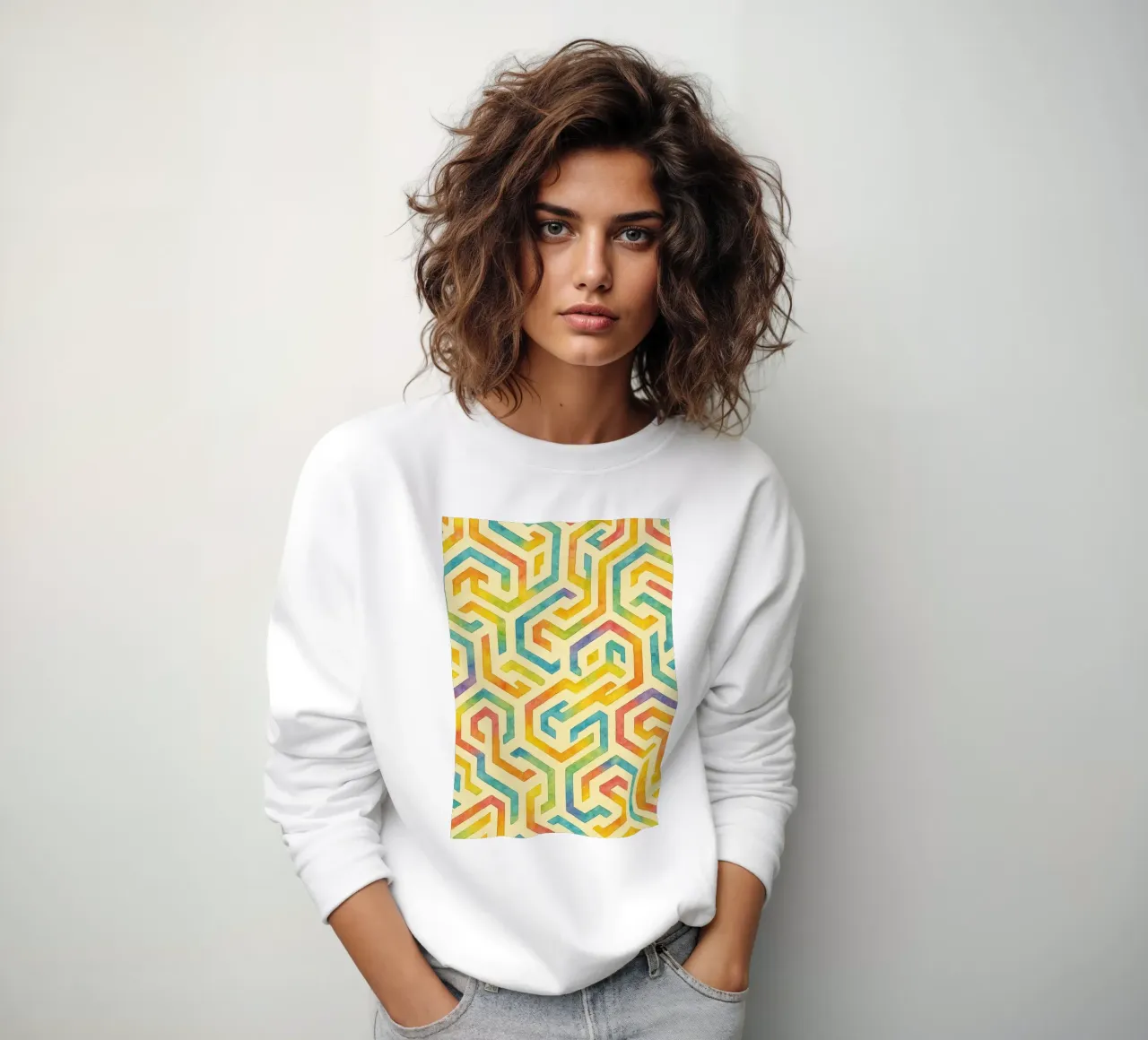 lignes géométriques abstraites sweat de arkhanz