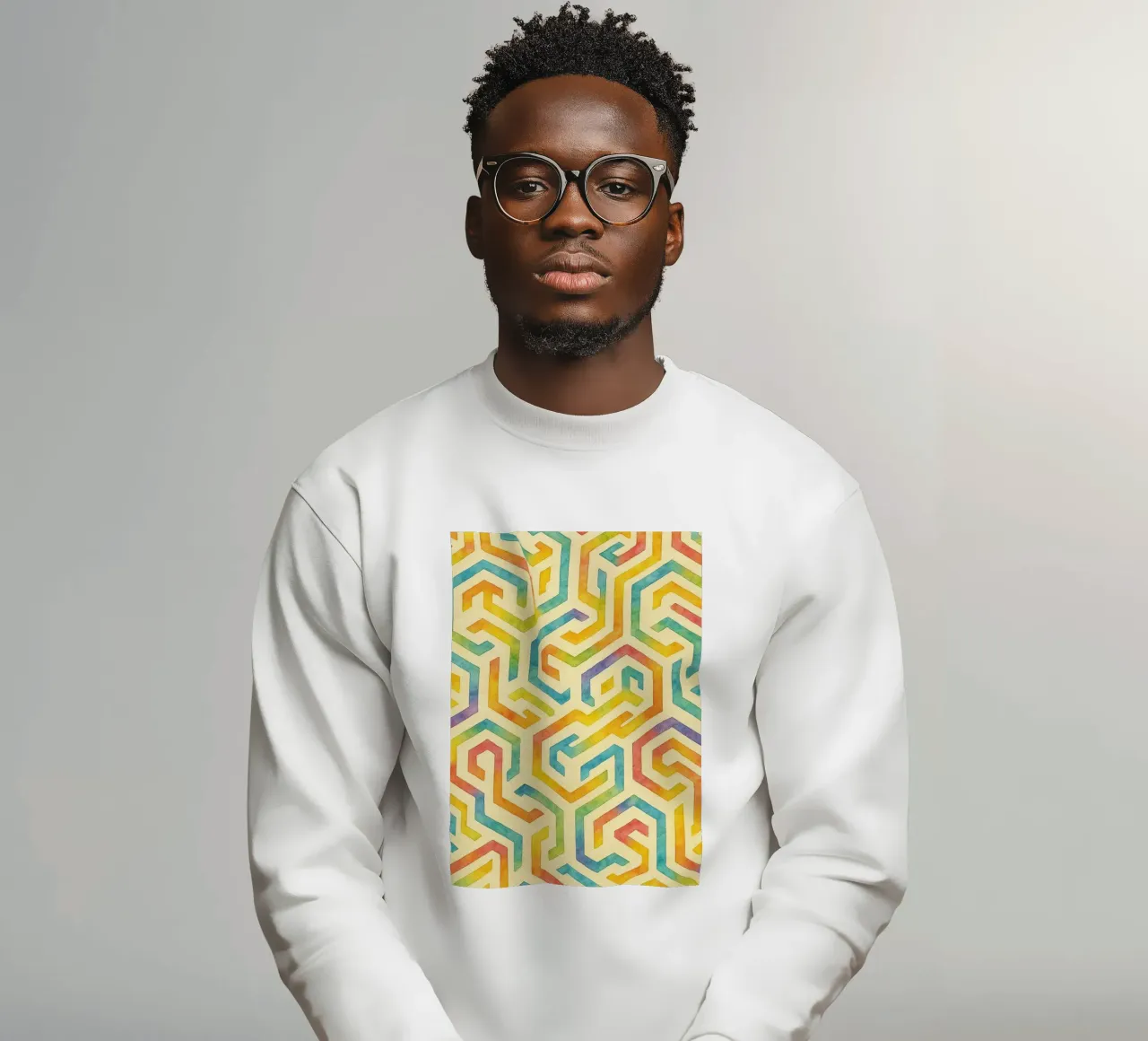 lignes géométriques abstraites sweat de arkhanz