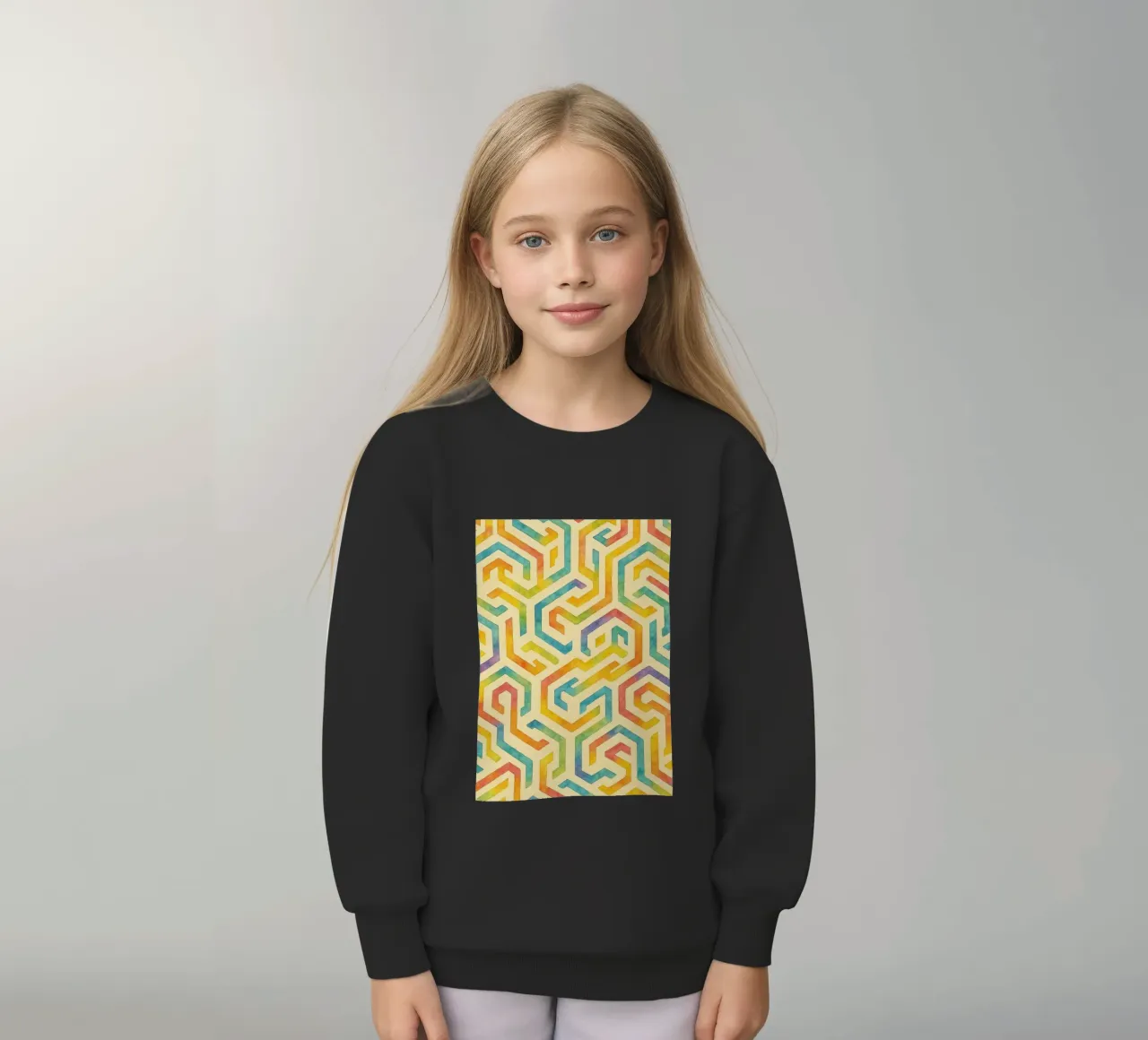 linee geometriche astratte felpa bambino da arkhanz