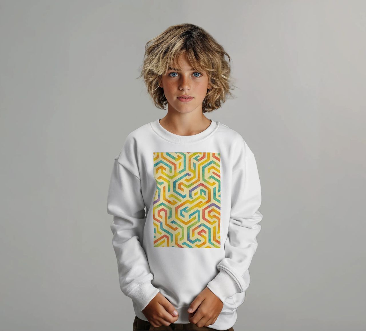 linee geometriche astratte felpa bambino da arkhanz