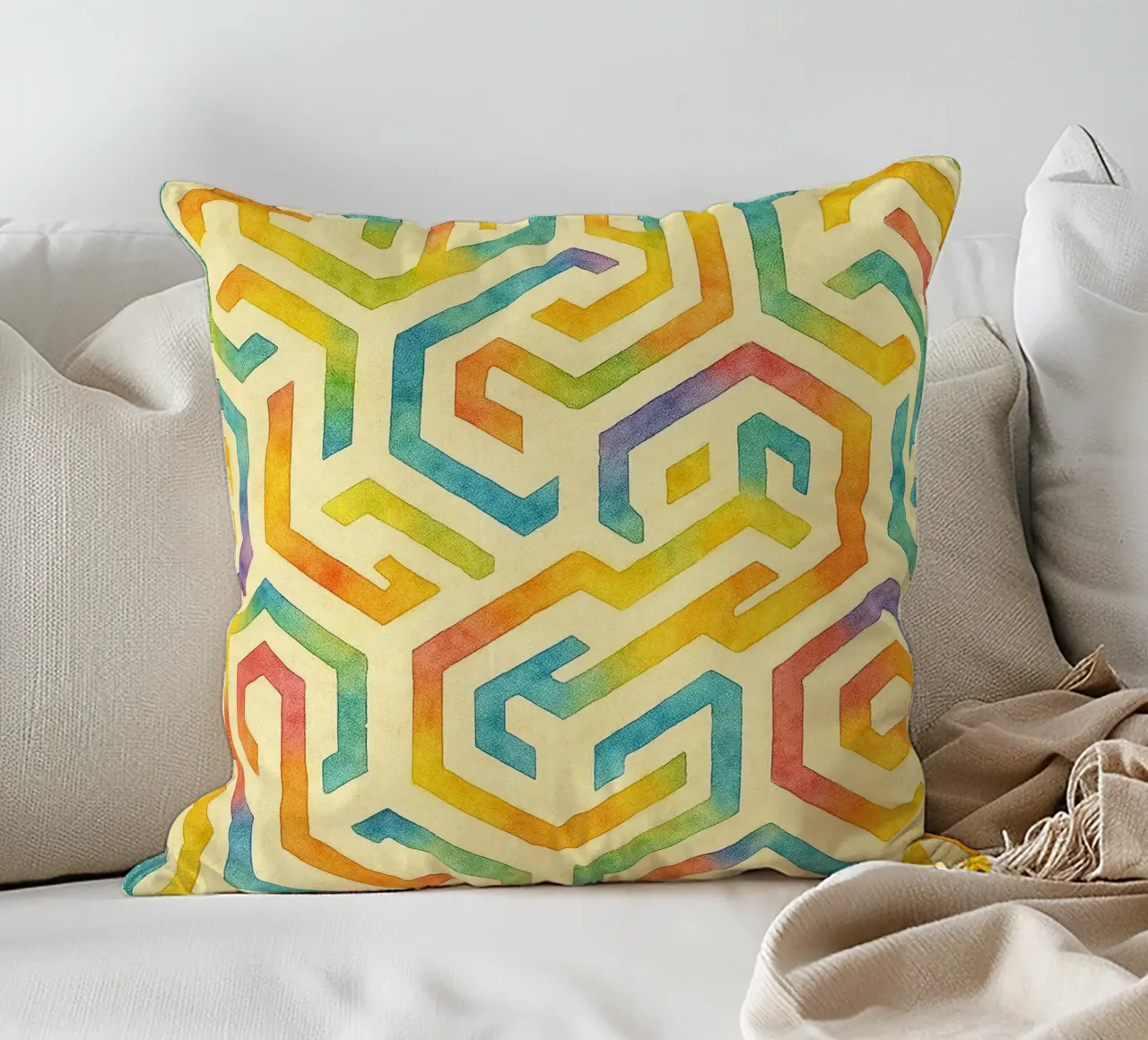 linee geometriche astratte cuscino da arkhanz
