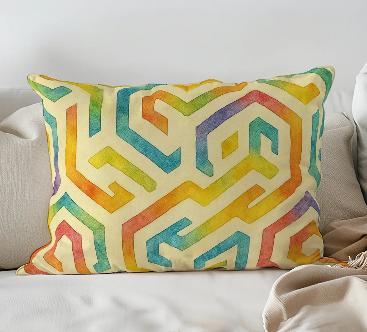 linee geometriche astratte cuscino da arkhanz