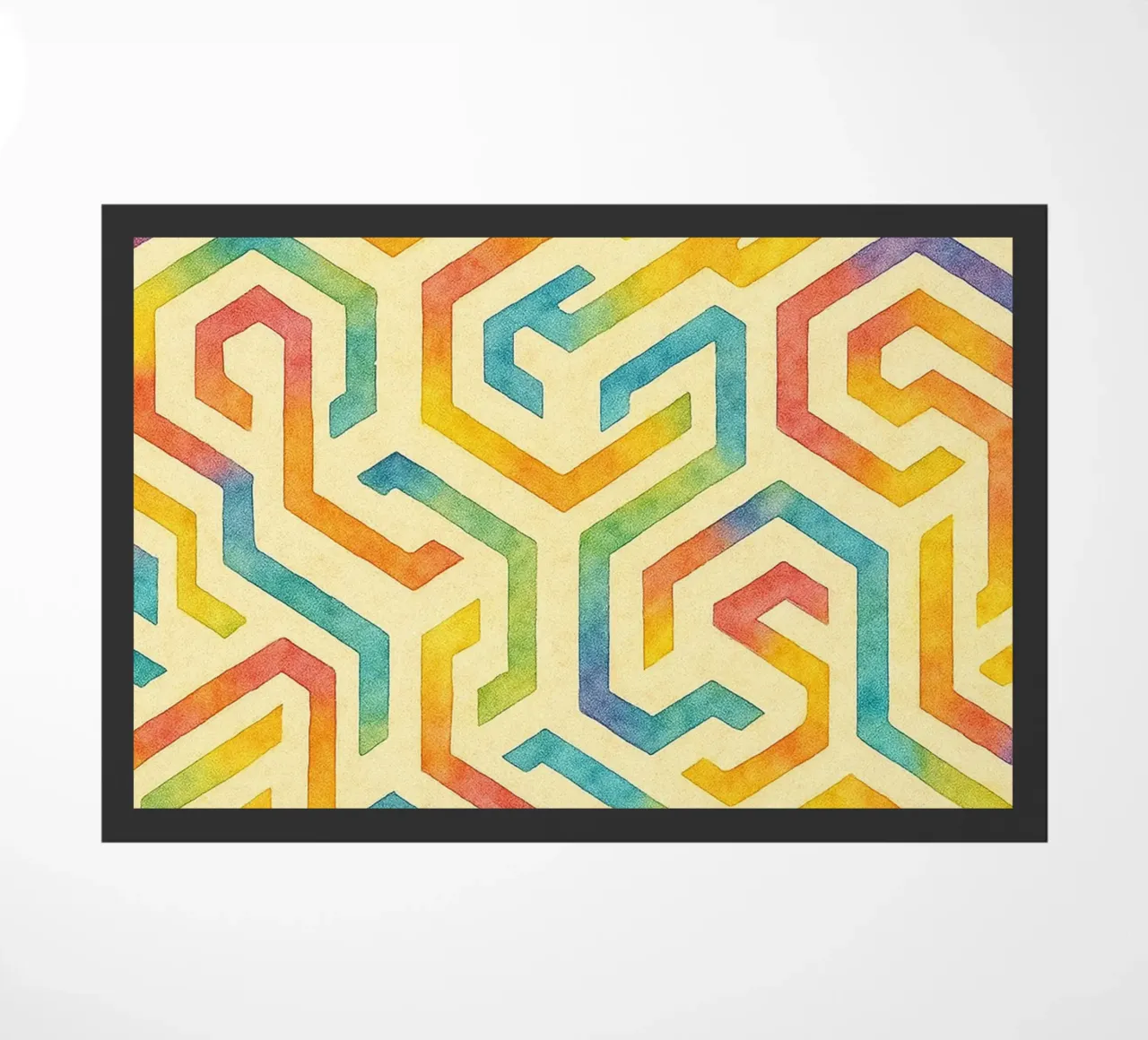 abstract line geometrics doormat by arkhanz