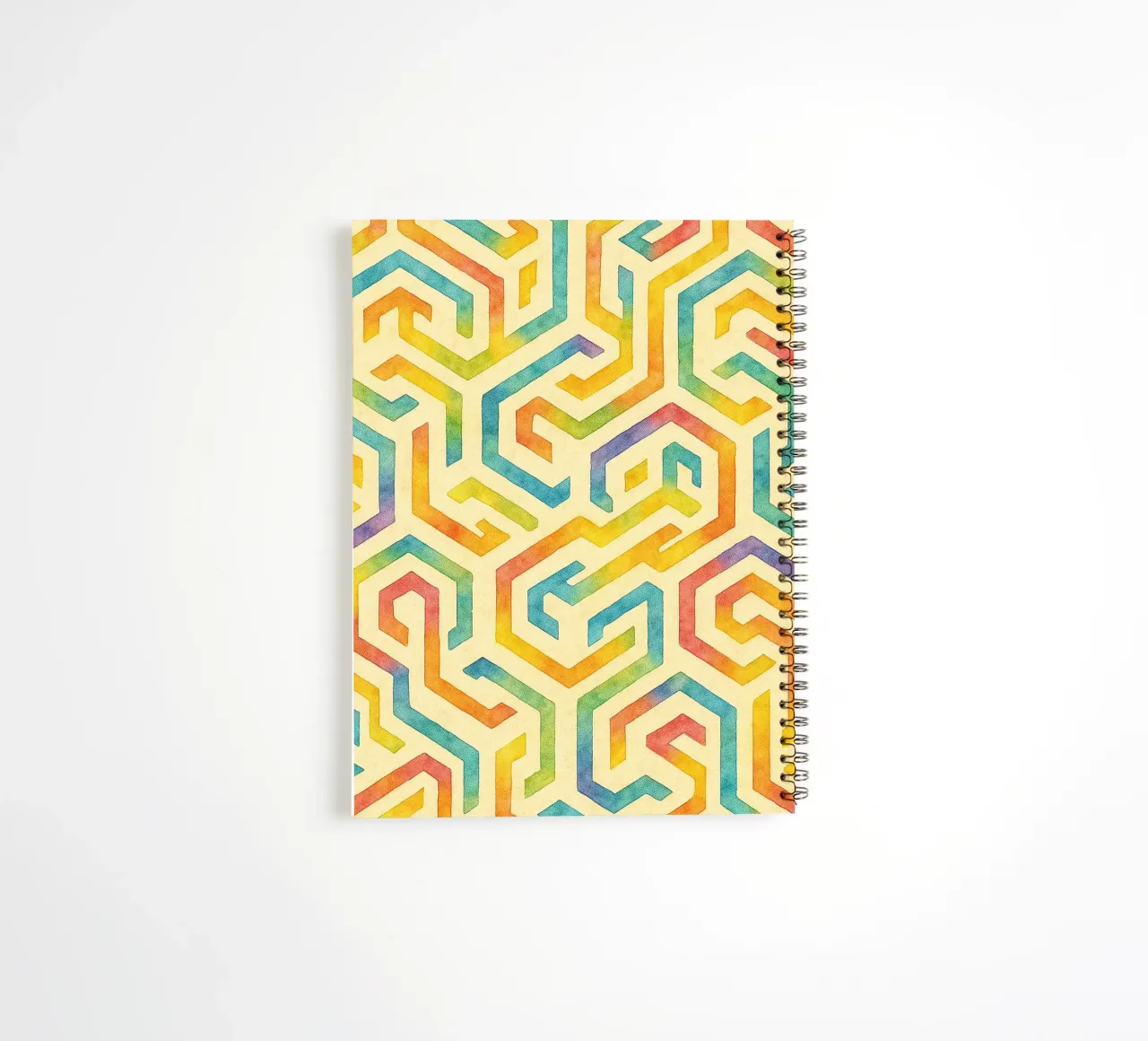 abstract line geometrics spiral notebook by arkhanz