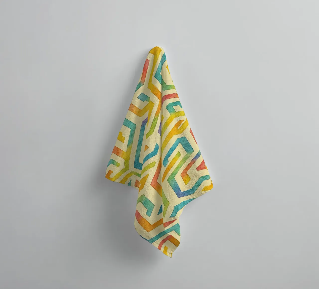 abstract line geometrics towel by arkhanz