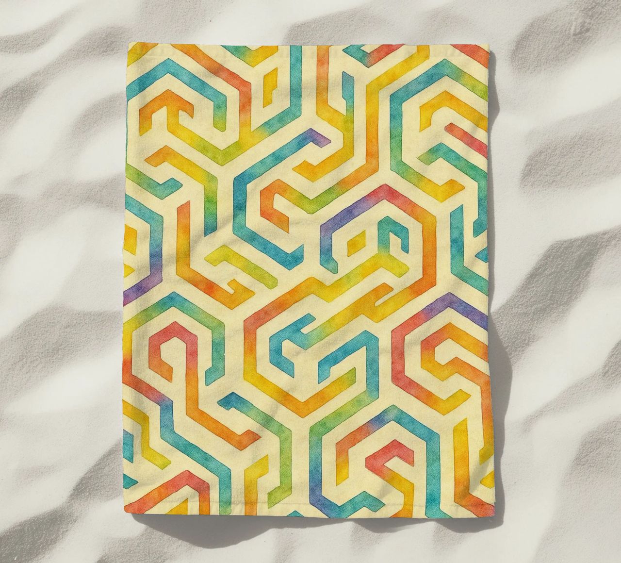 linee geometriche astratte telo mare da arkhanz