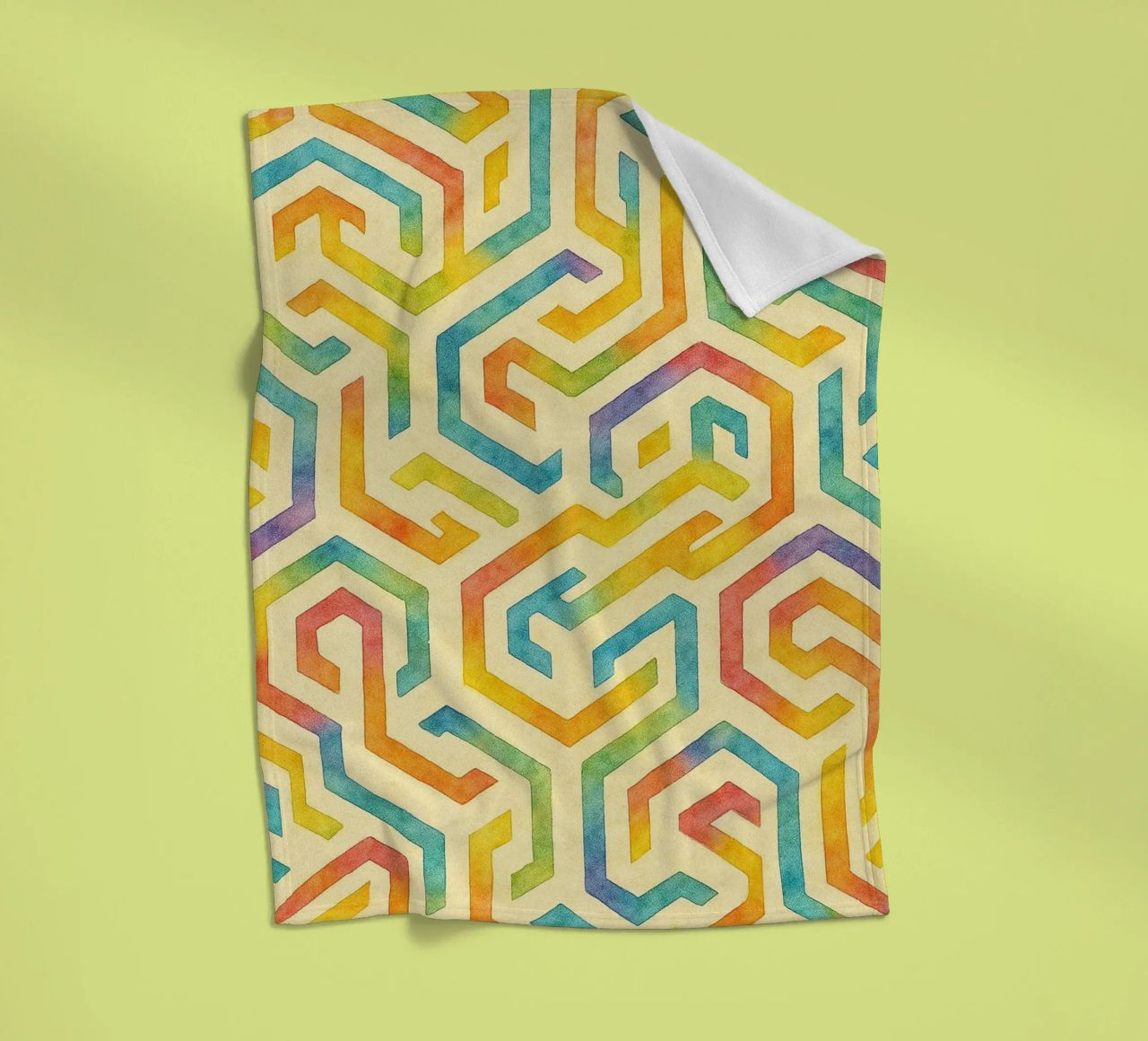 abstract line geometrics fleece blanket by arkhanz