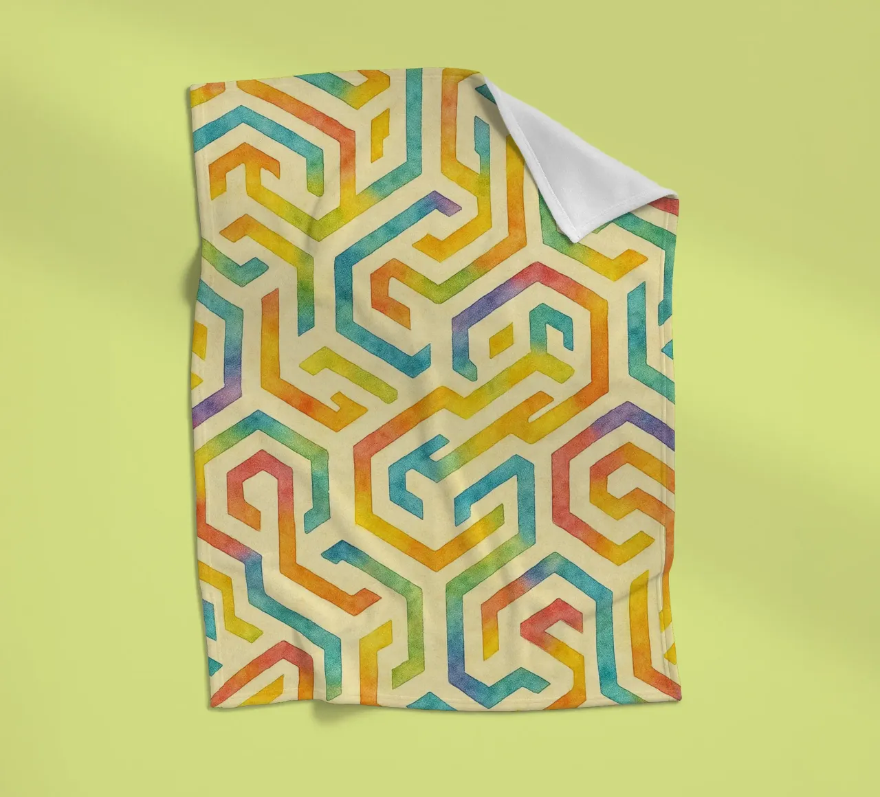 abstrakte Liniengeometrien Fleecedecke von arkhanz